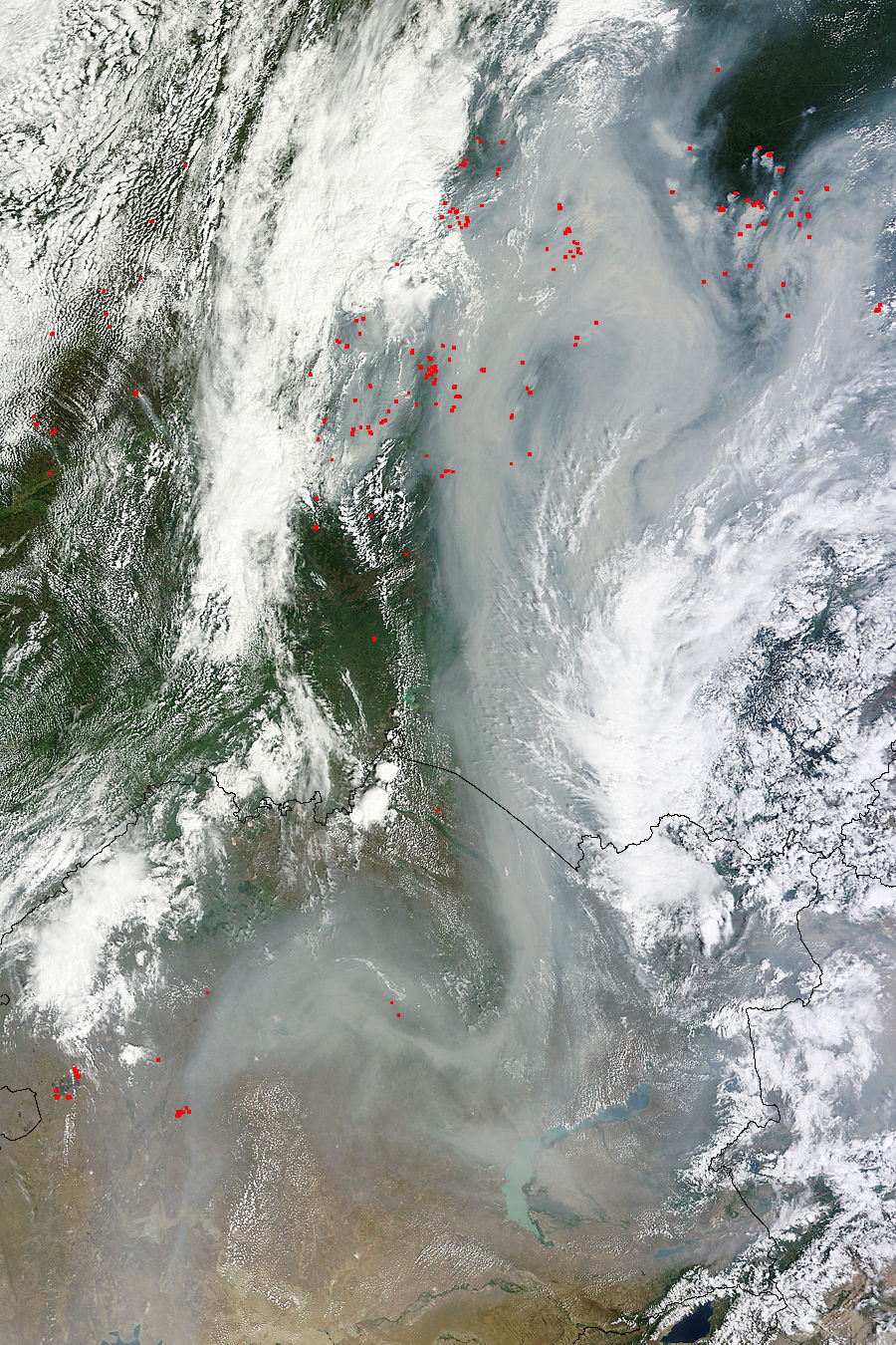 Fires and smoke in central Russia - related image preview