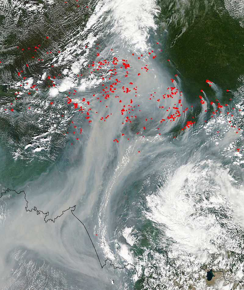 Fires and smoke in central Russia - related image preview