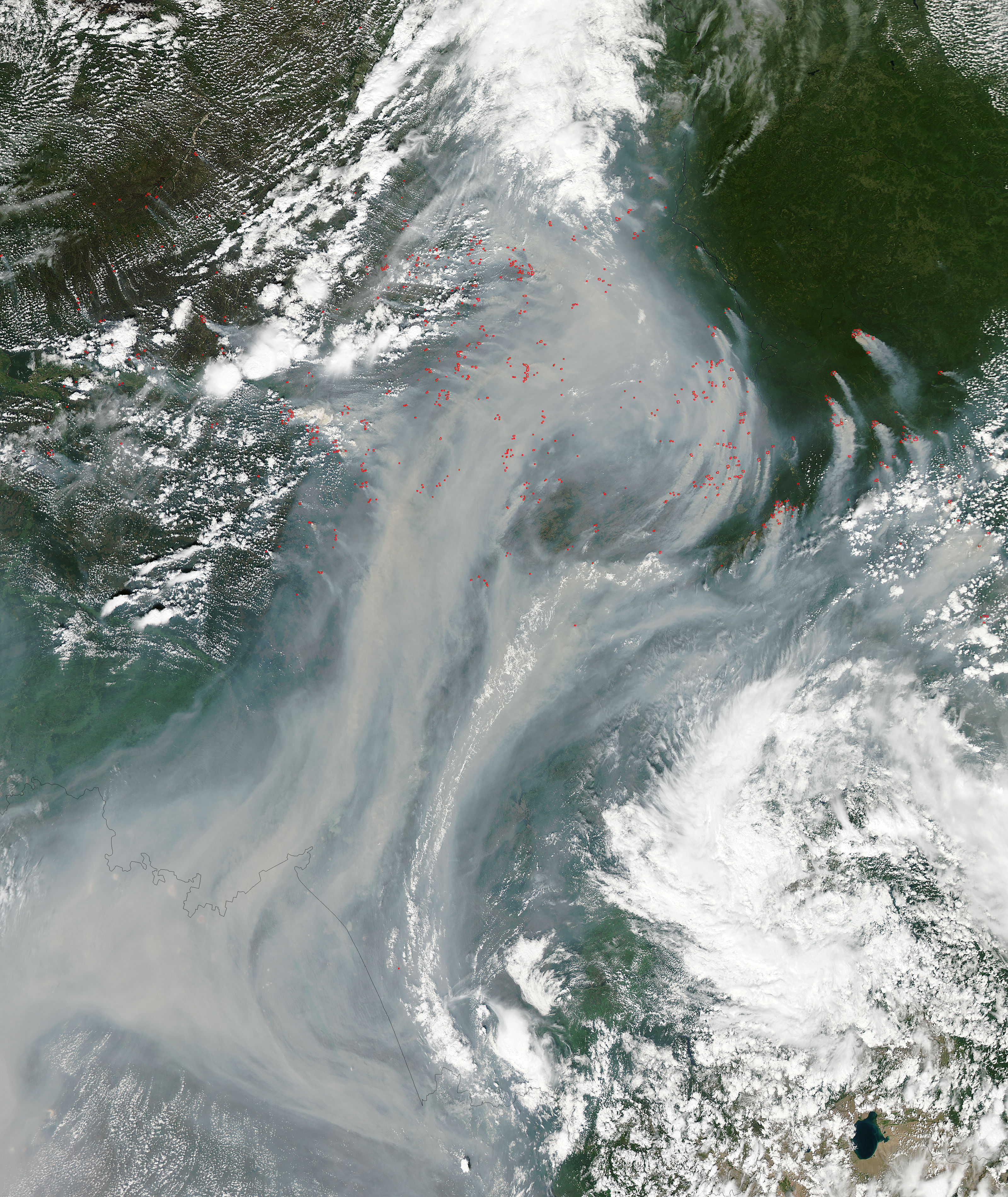 Fires and smoke in central Russia - related image preview