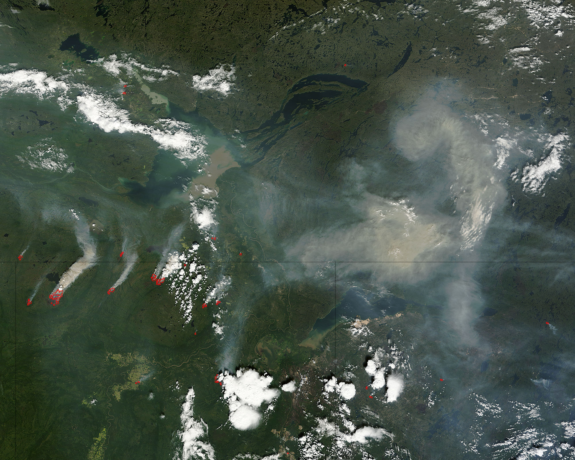 Fires and smoke in northern Canada - related image preview