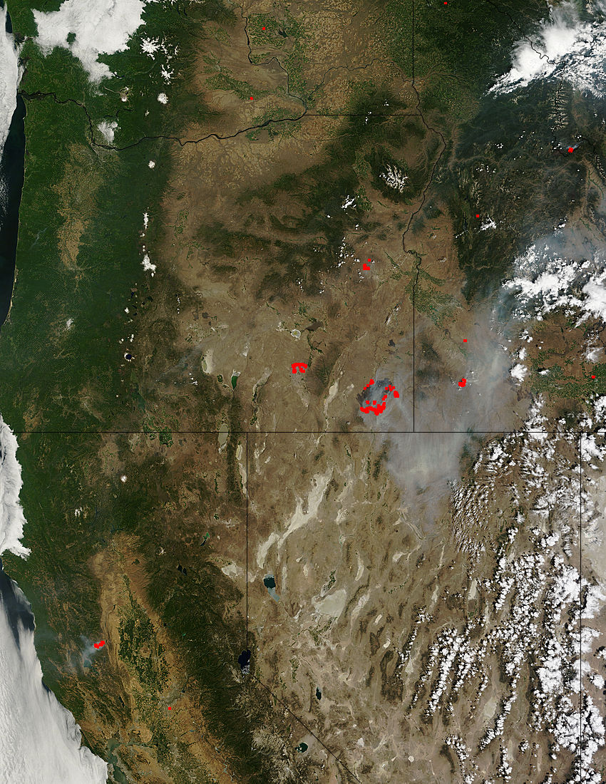 Fires in the western United States (morning overpass) - related image preview