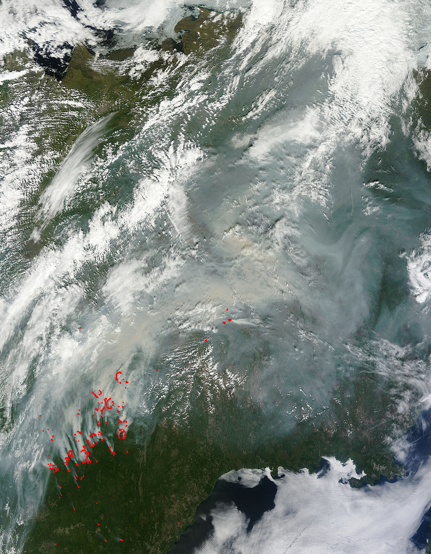 Fires and smoke in eastern Russia - related image preview