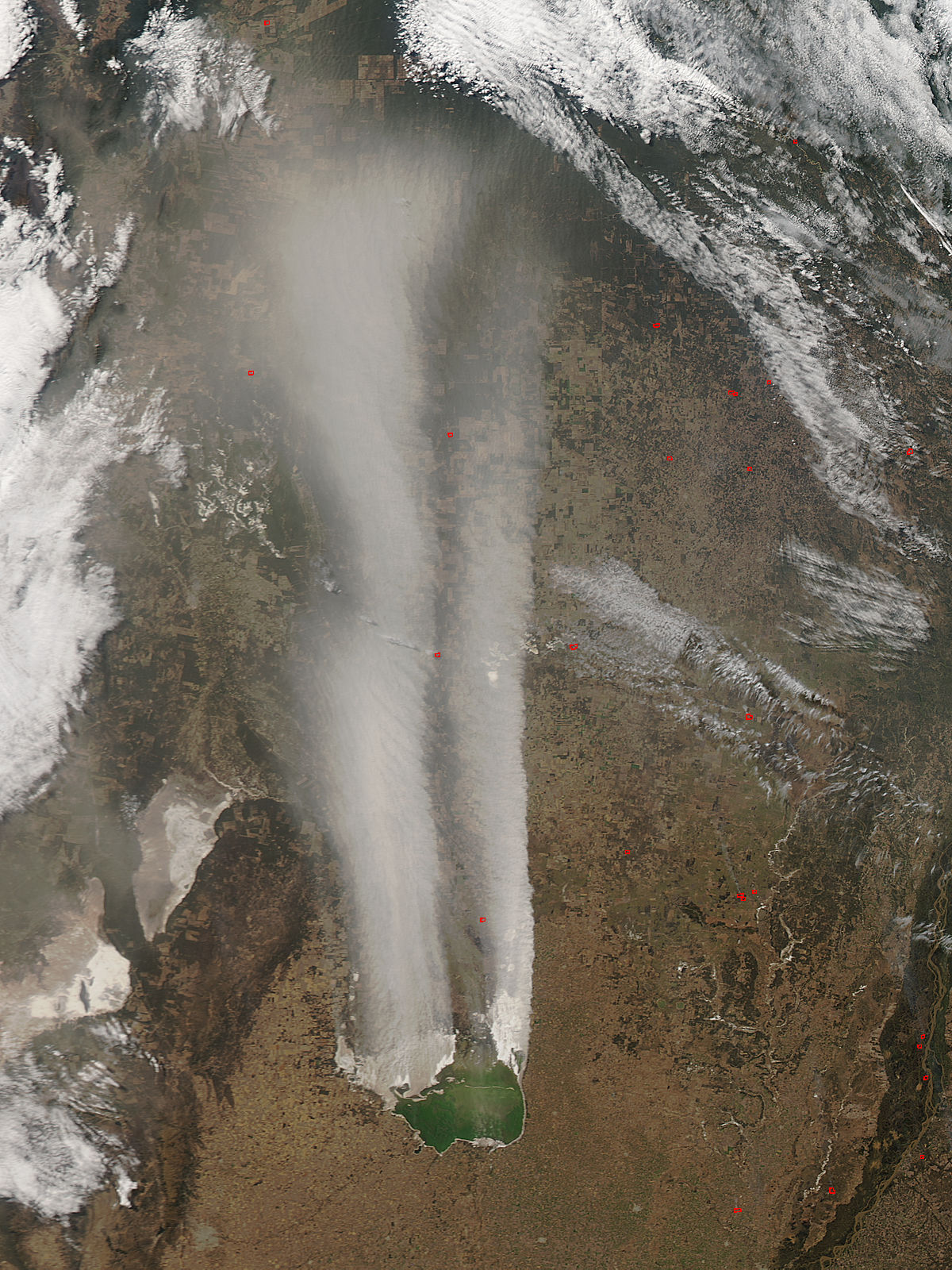 Dust storm near Laguna Mer Chiquita, Argentina - related image preview