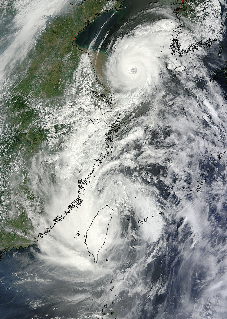 Tropical Storm Saola (10W) and Typhoon Damrey (11W) approaching China - related image preview