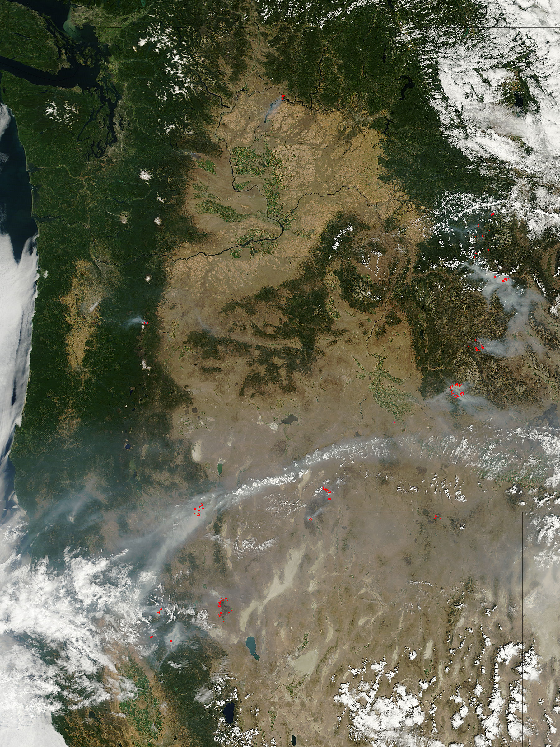 Fires and smoke in western United States - related image preview