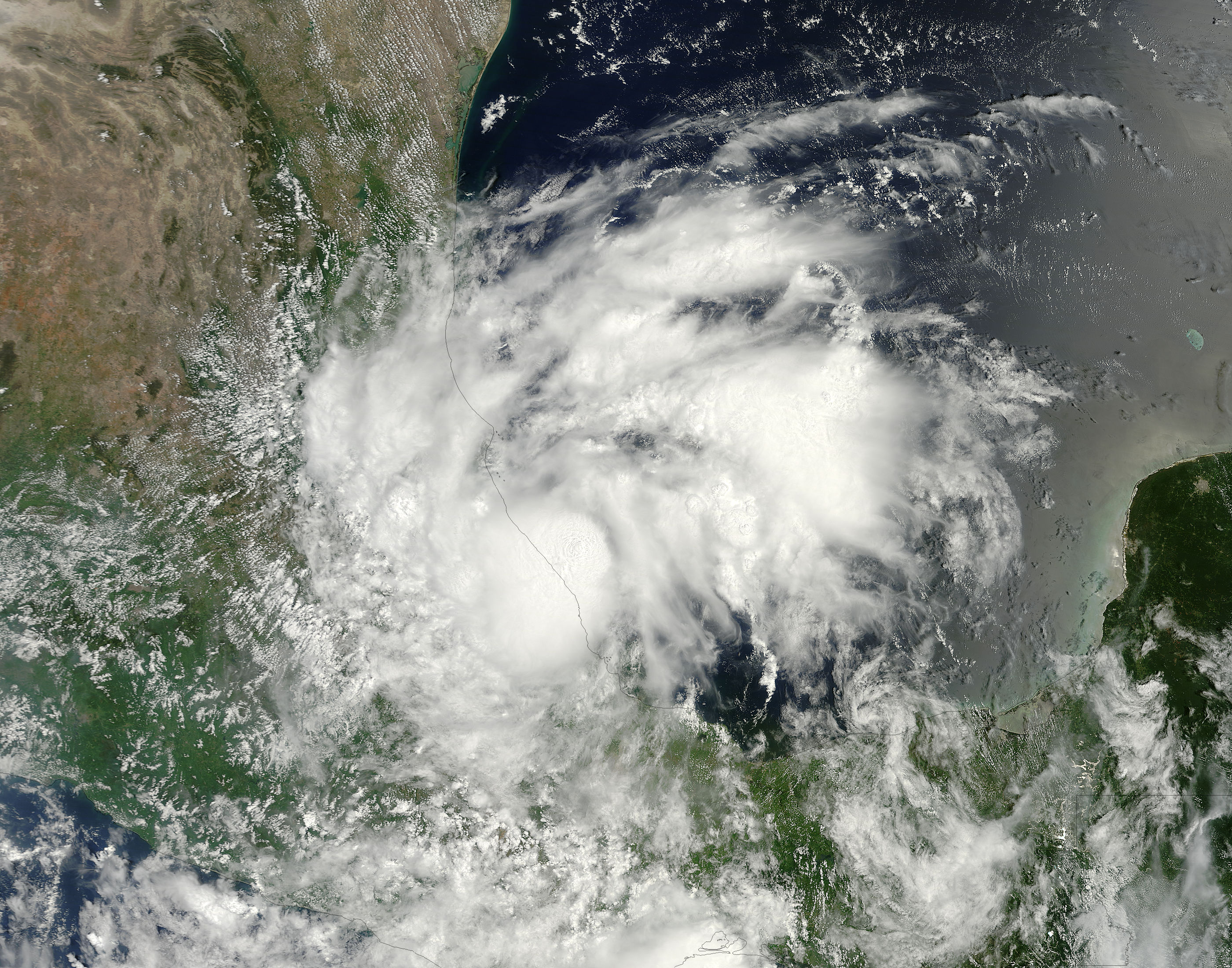 Tropical Storm Helene (09L) Over Mexico