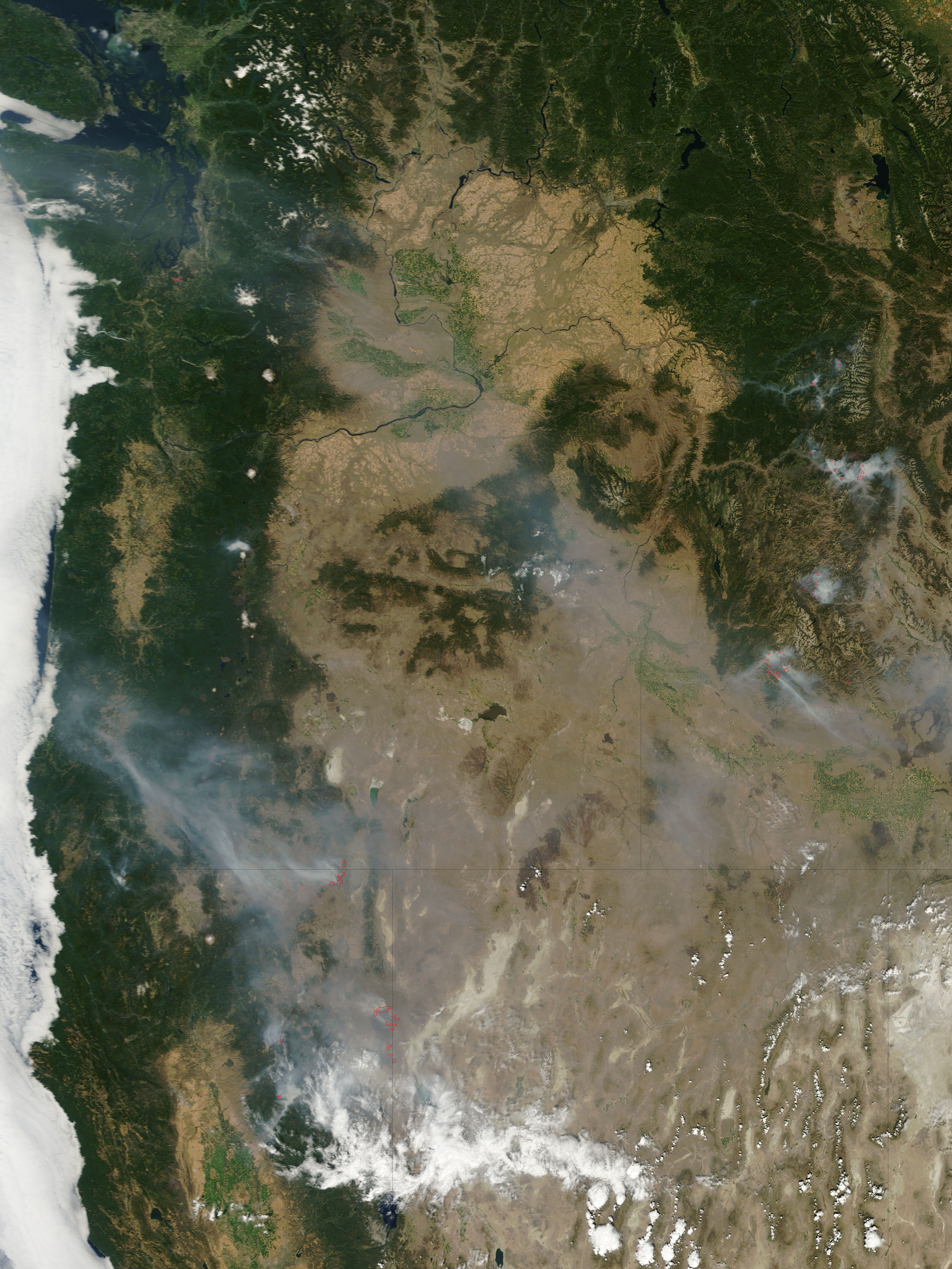 Fires and smoke in western United States - related image preview