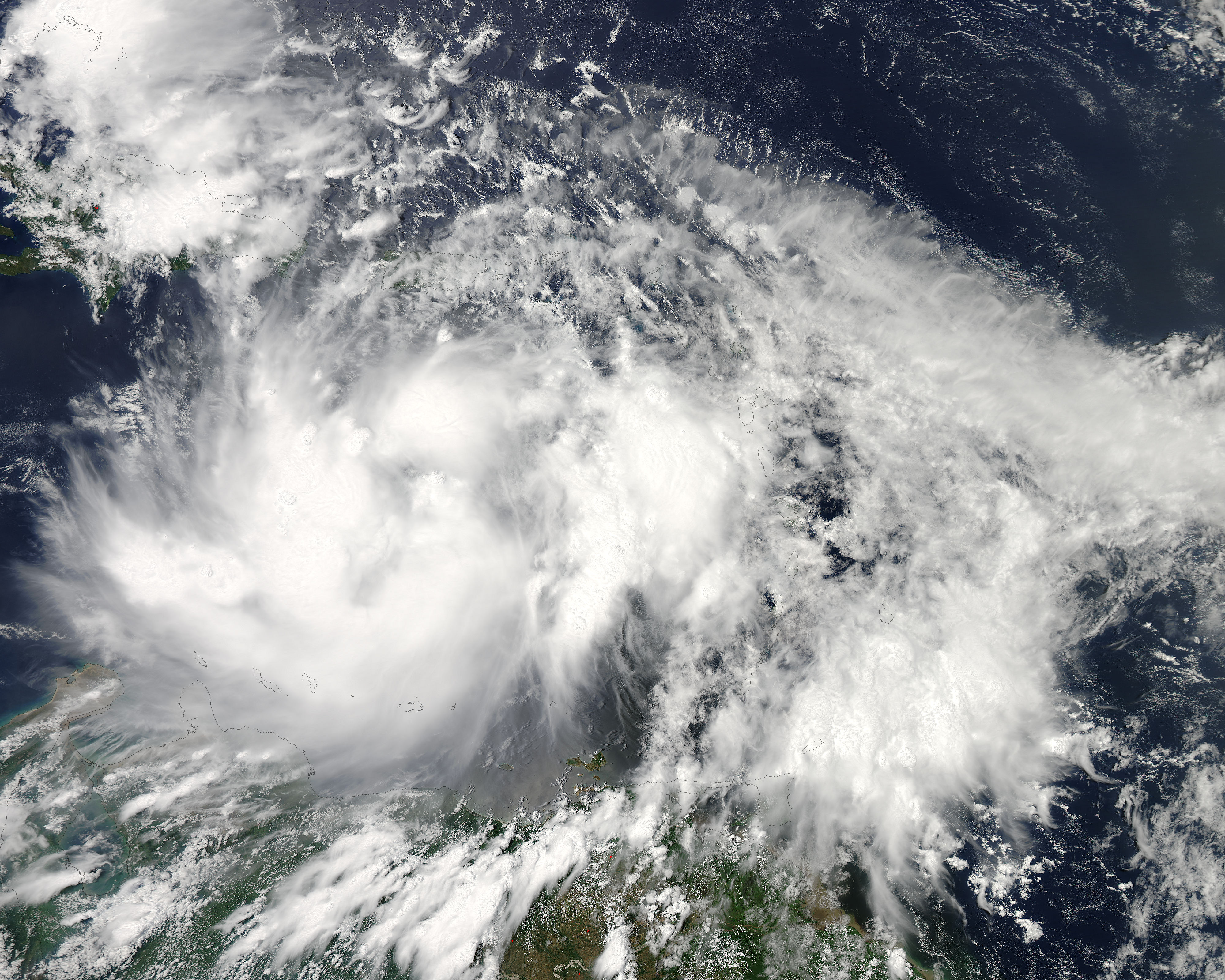 Tropical Storm Isaac (09L) in the Caribbean Sea - related image preview