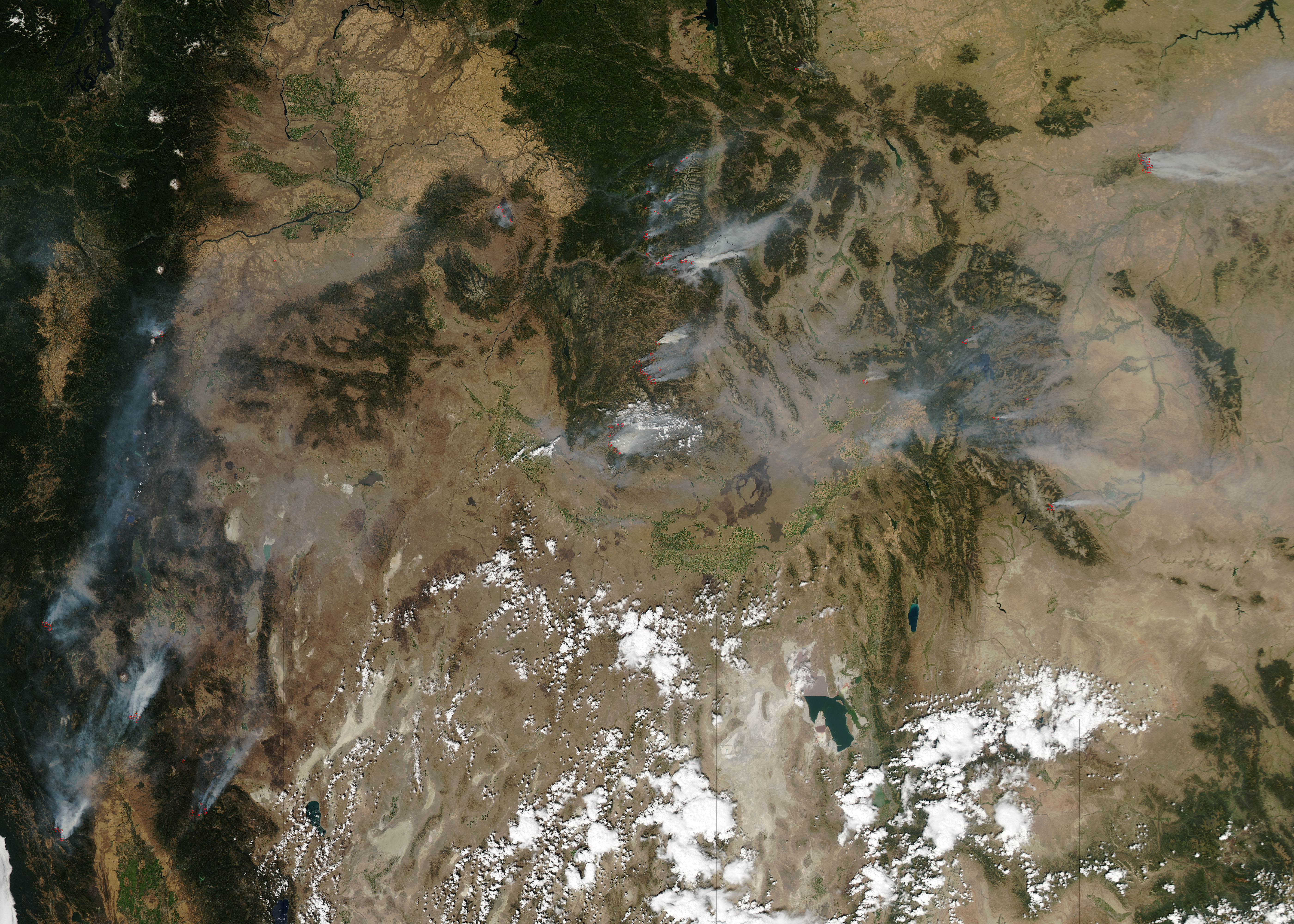 Fires and smoke in western United States - related image preview