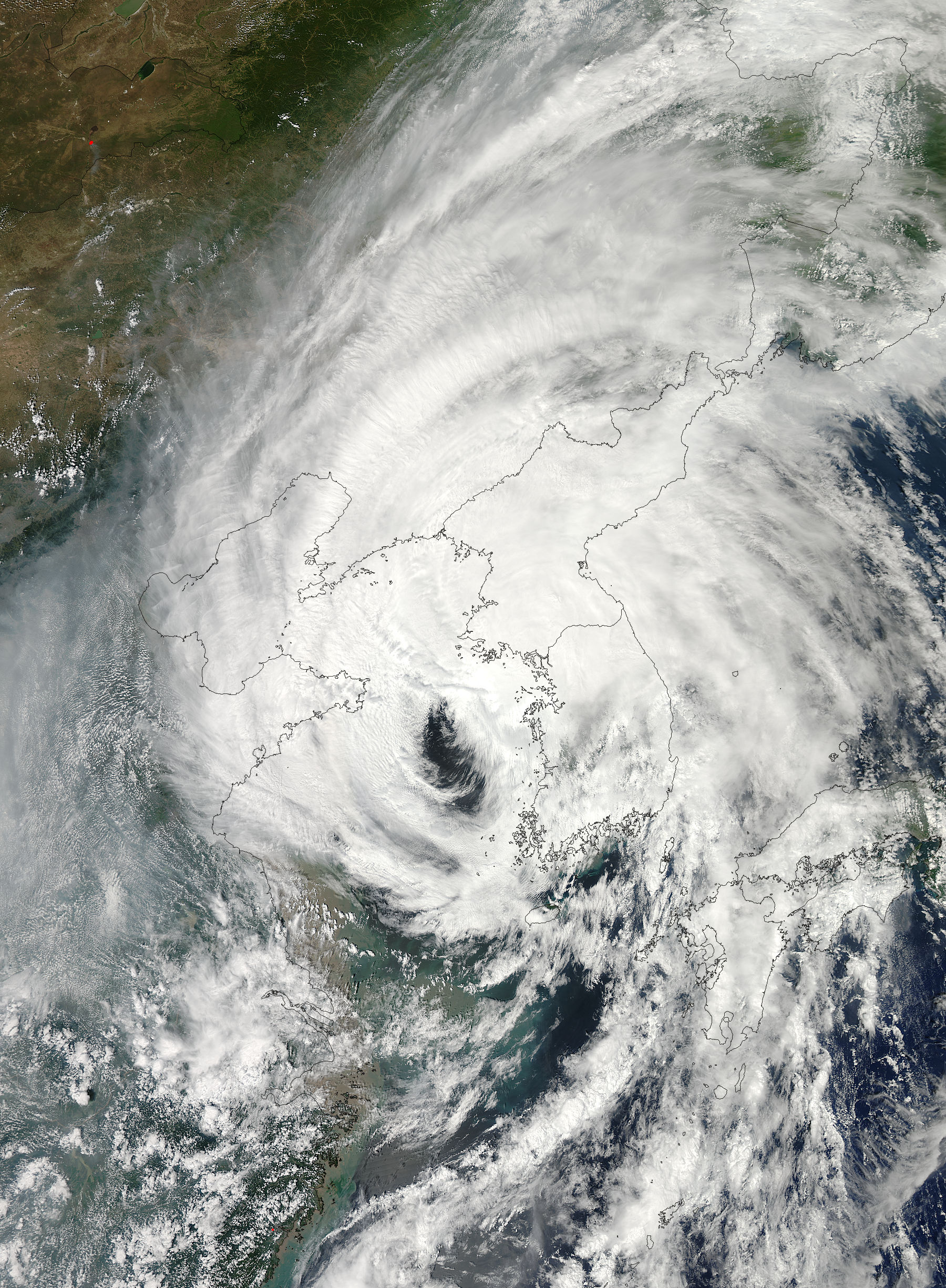 Tropical Storm Bolaven (16W) over Korea and China - related image preview