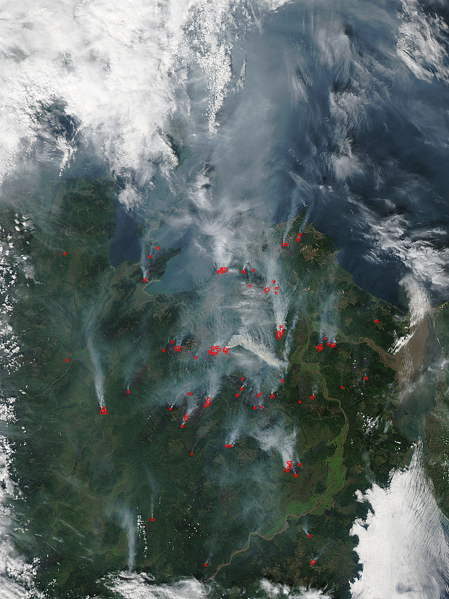 Fires and smoke in eastern Russia - related image preview