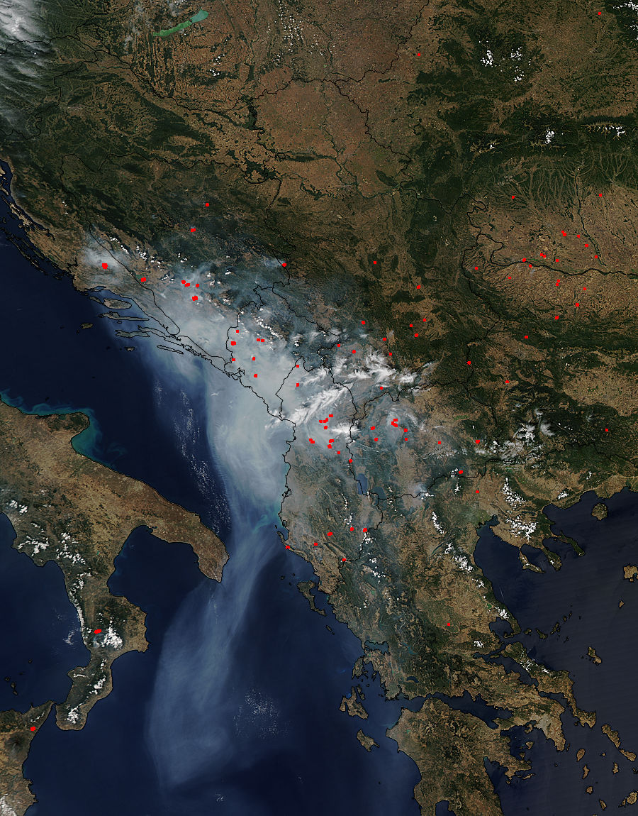 Fires and smoke across southeast Europe - related image preview