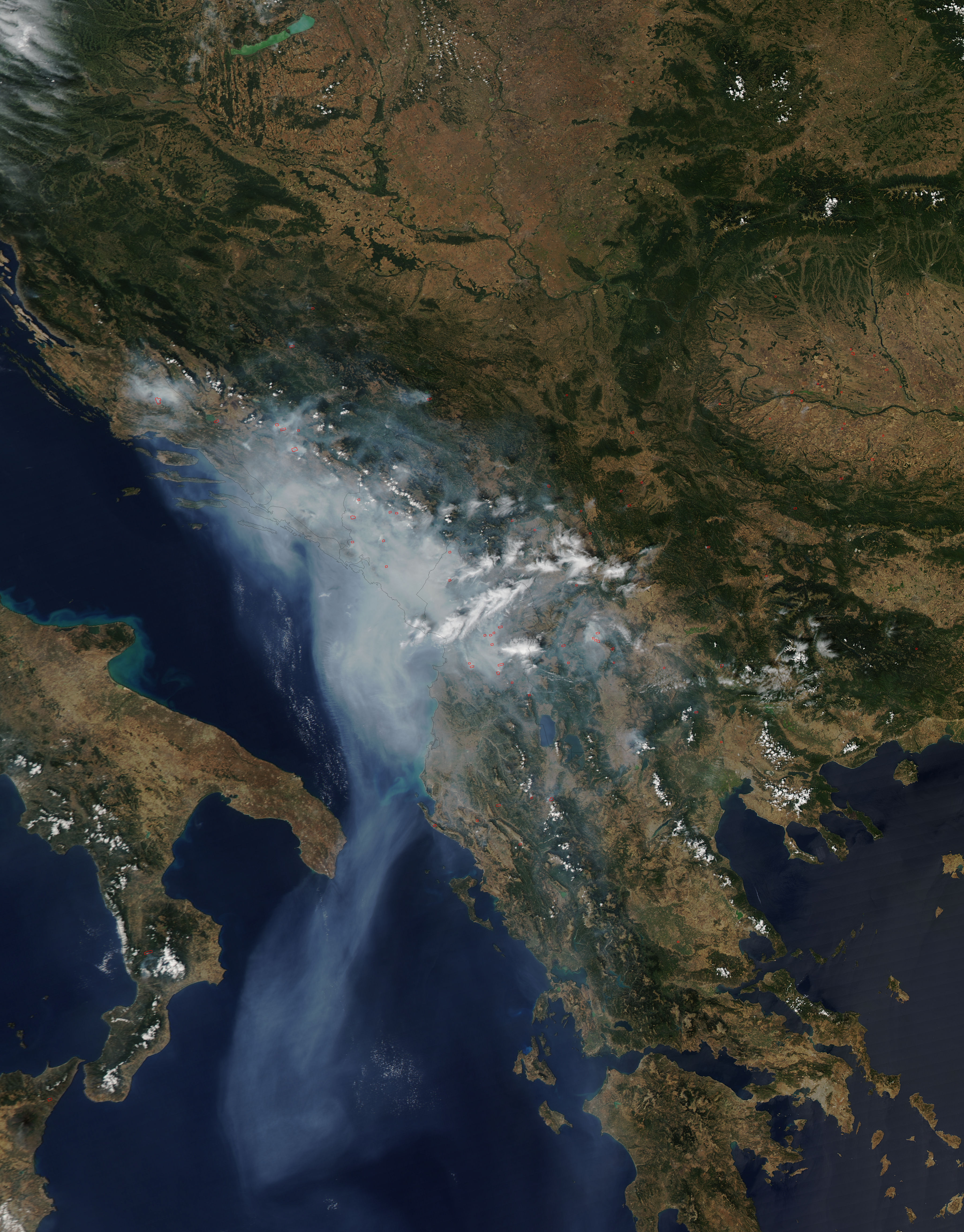 Fires and smoke across southeast Europe - related image preview