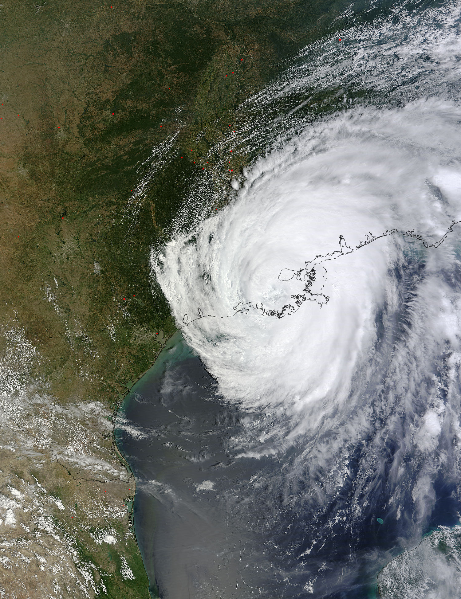 Hurricane Isaac (09L) over Louisiana (morning overpass) - related image preview