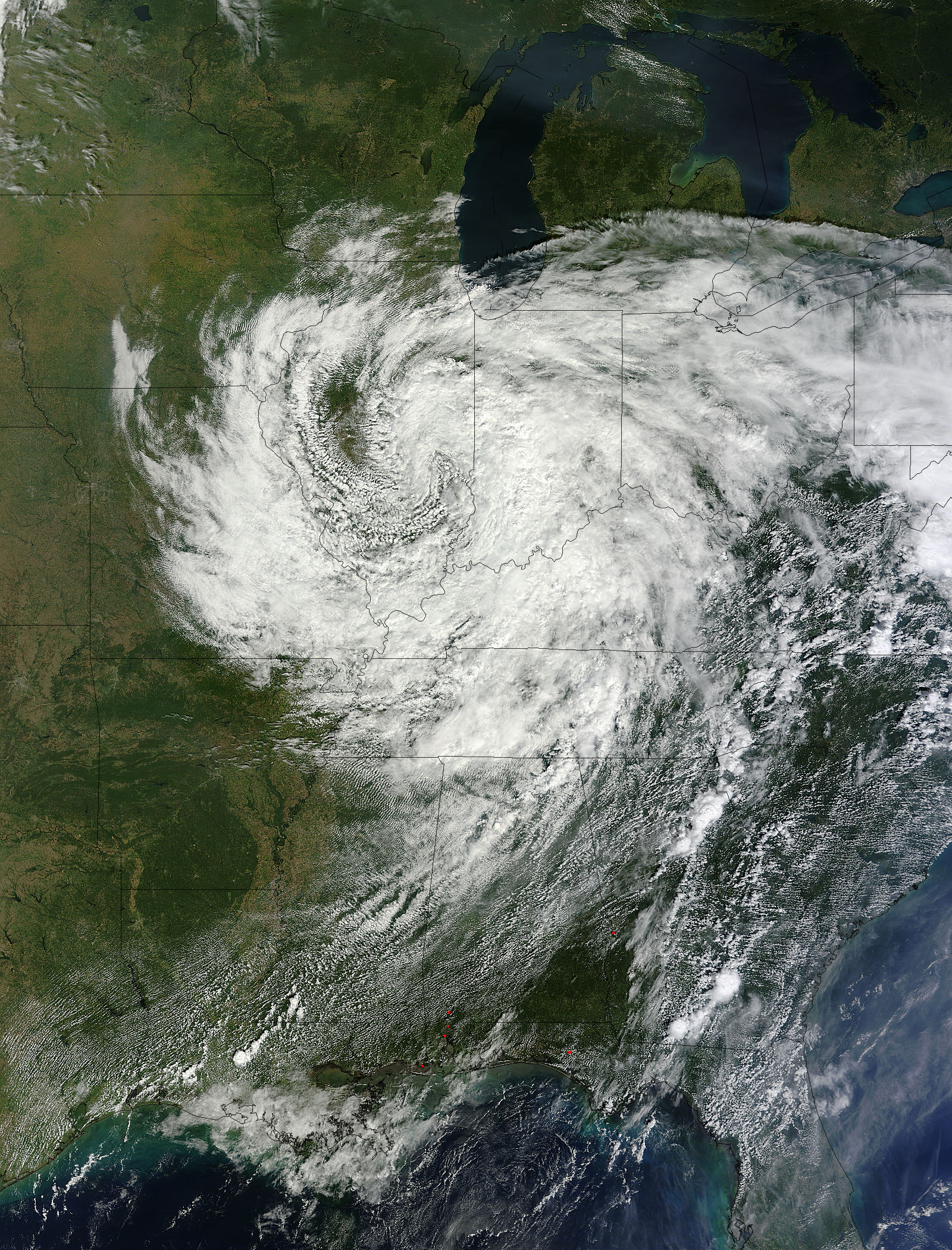 Remnants of Hurricane Isaac (09L) over the central United States - related image preview