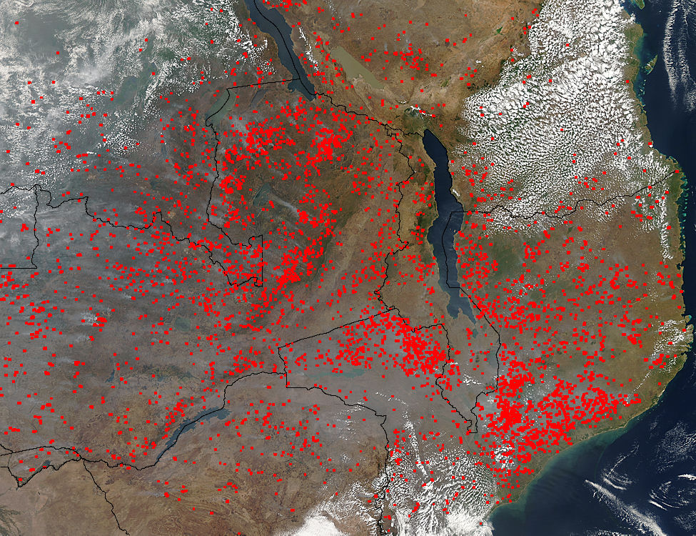 Fires in southeastern Africa - related image preview