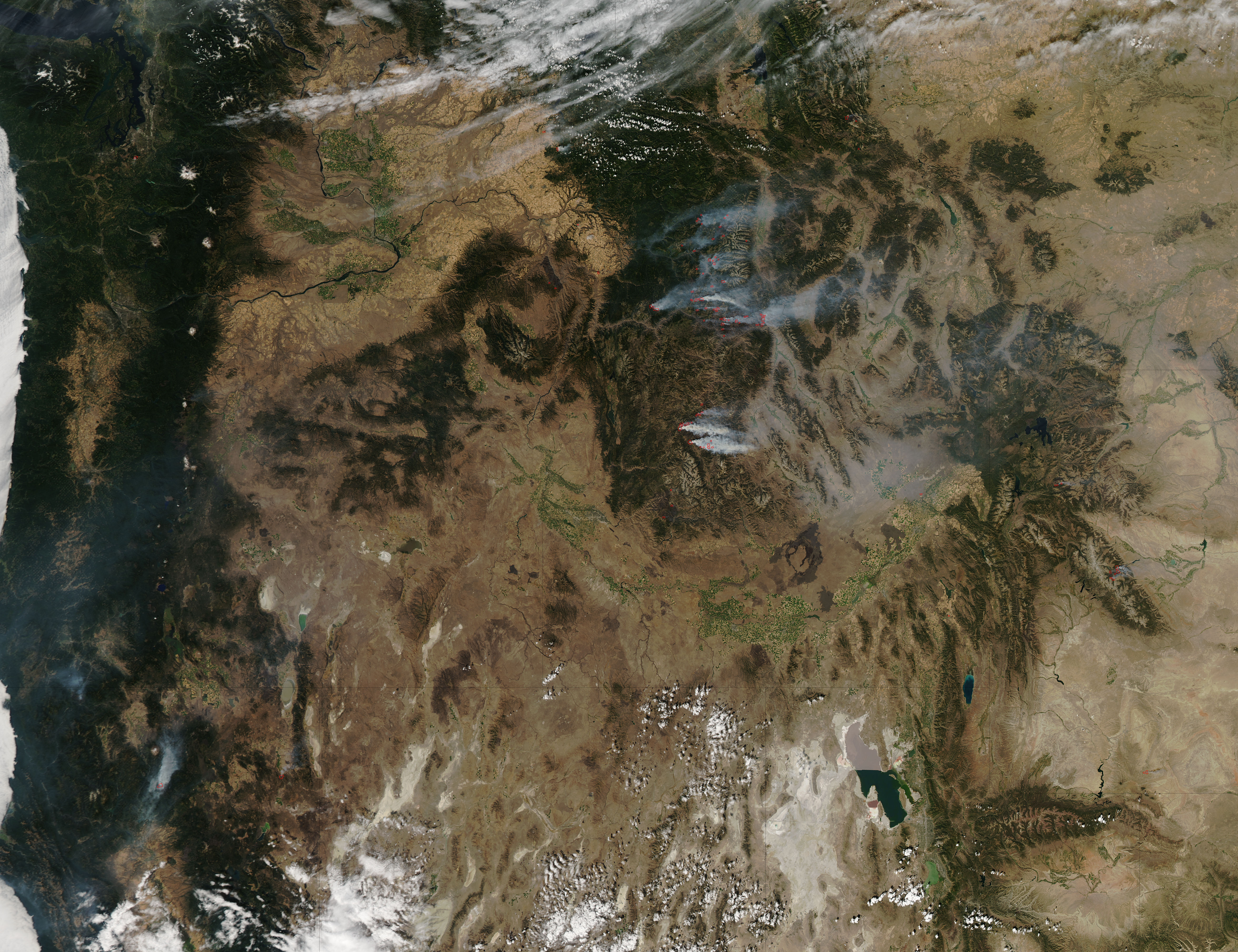 Fires and smoke in western United States - related image preview