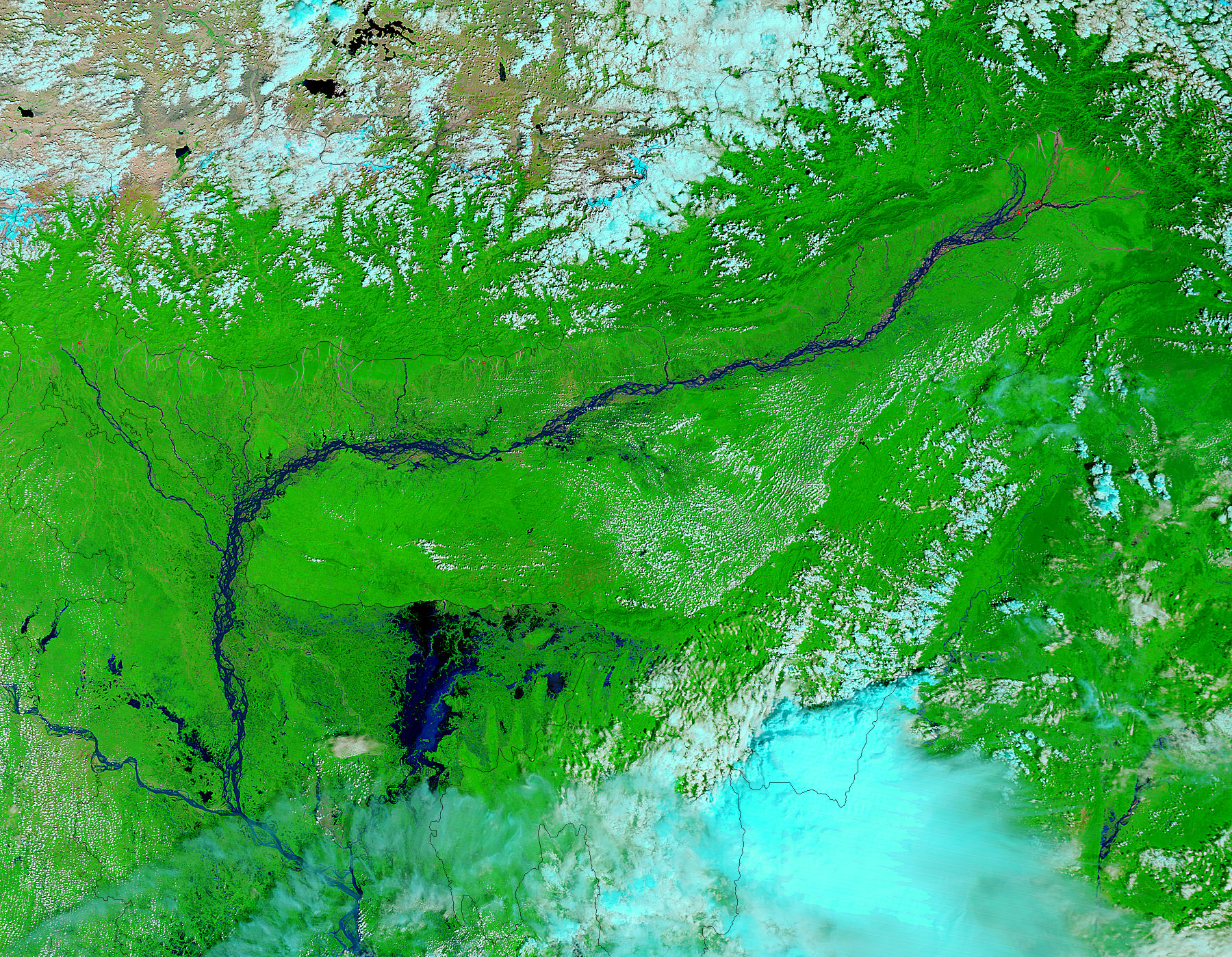 Bangladesh before flooding (false color) - related image preview