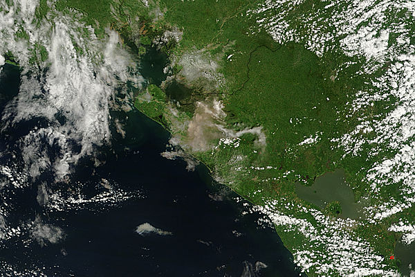 Eruption of San Cristóbal volcano, Nicaragua (morning overpass) - related image preview