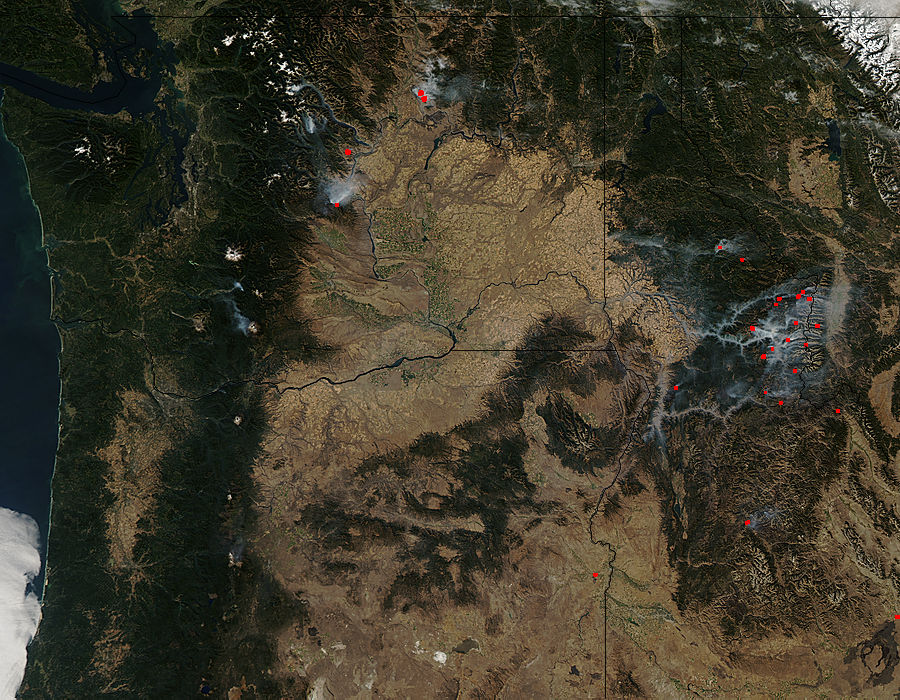 Fires and smoke in western United States - related image preview