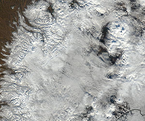 Plume from Kizimen, Kamchatka Peninsula, eastern Russia (true color) - related image preview
