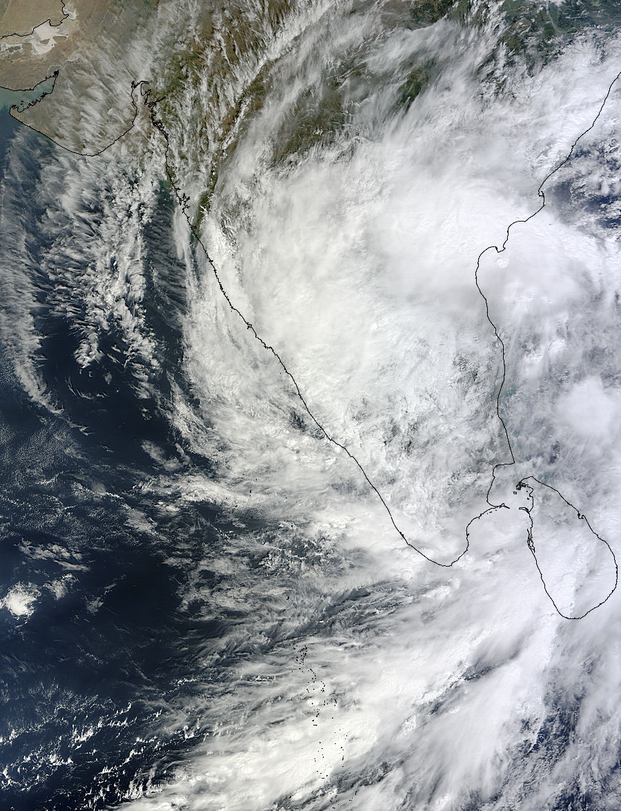 Tropical Cyclone Nilam (02B) over India - related image preview