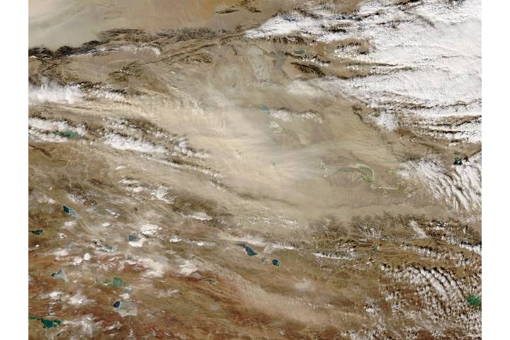 Dust storms in western China