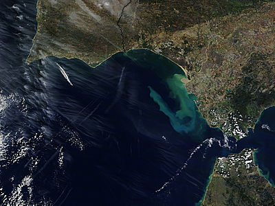 Sediment plume from the Guadalquivir River, Spain - related image preview