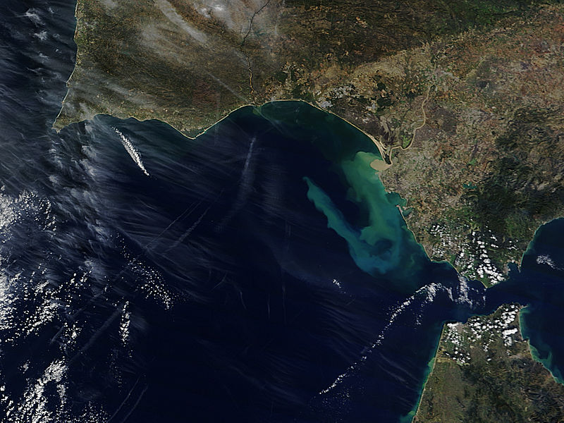 Sediment plume from the Guadalquivir River, Spain - related image preview