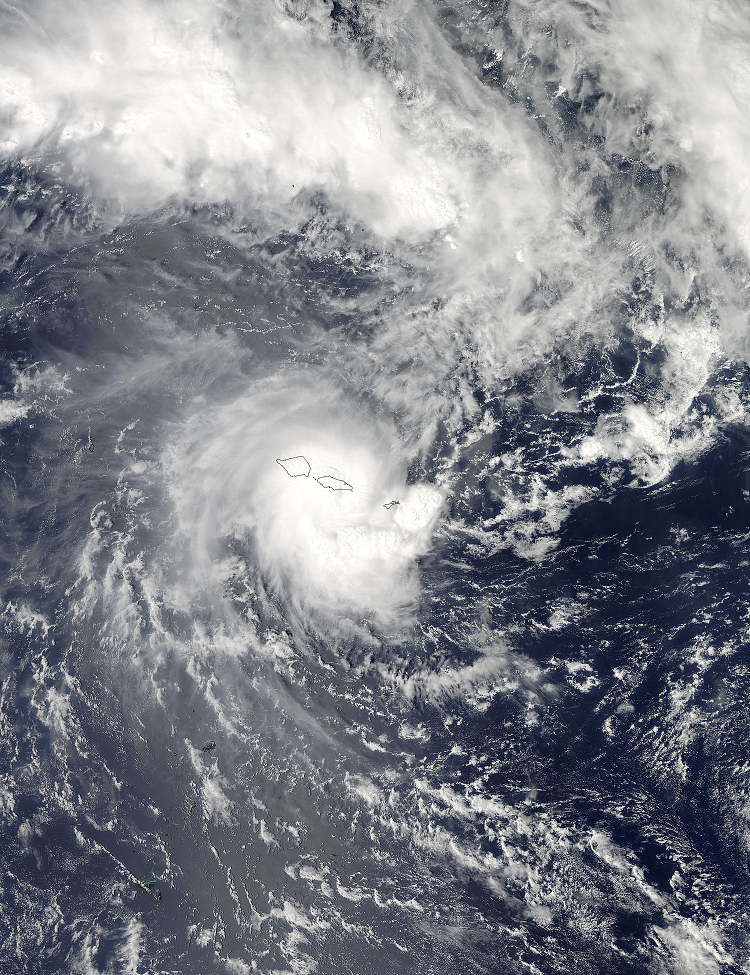 Tropical Cyclone Evan (04P) over the Samoa Islands - related image preview