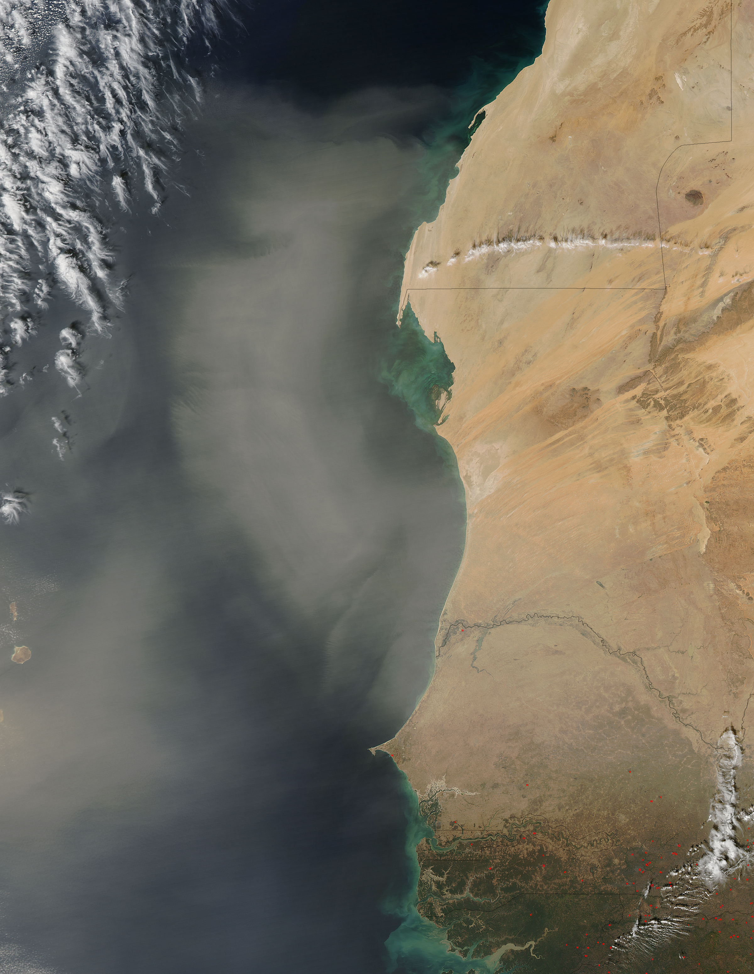 Dust storm off West Africa - related image preview