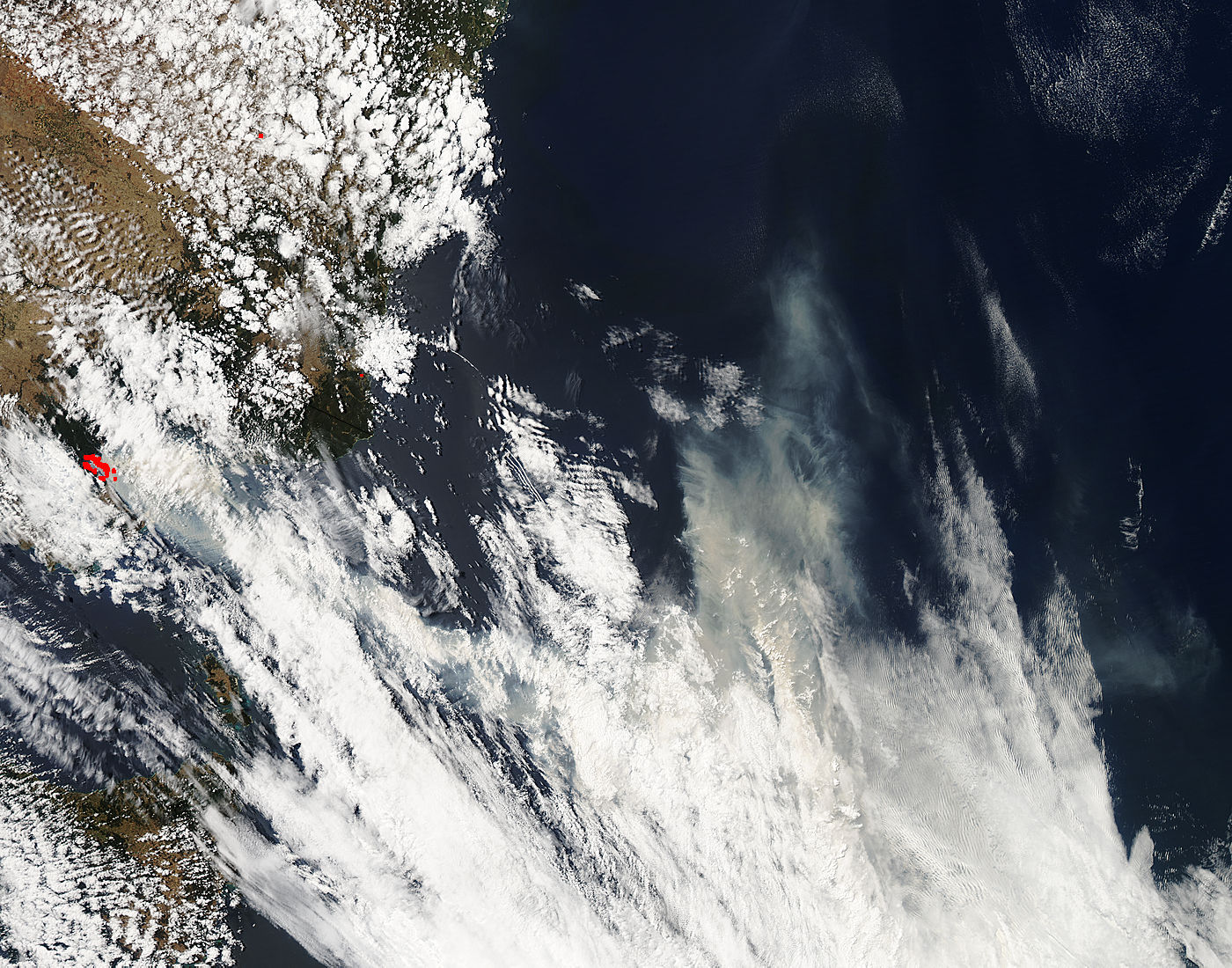 Fires and smoke in Victoria, Australia (afternoon overpass) - related image preview