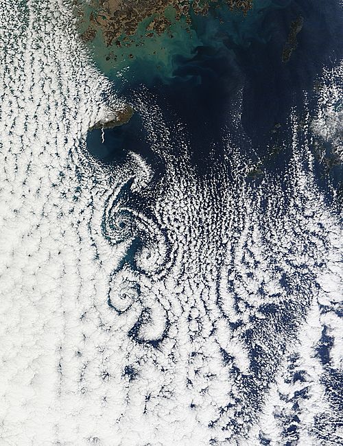 Cloud vortices off Cheju Do, South Korea - related image preview