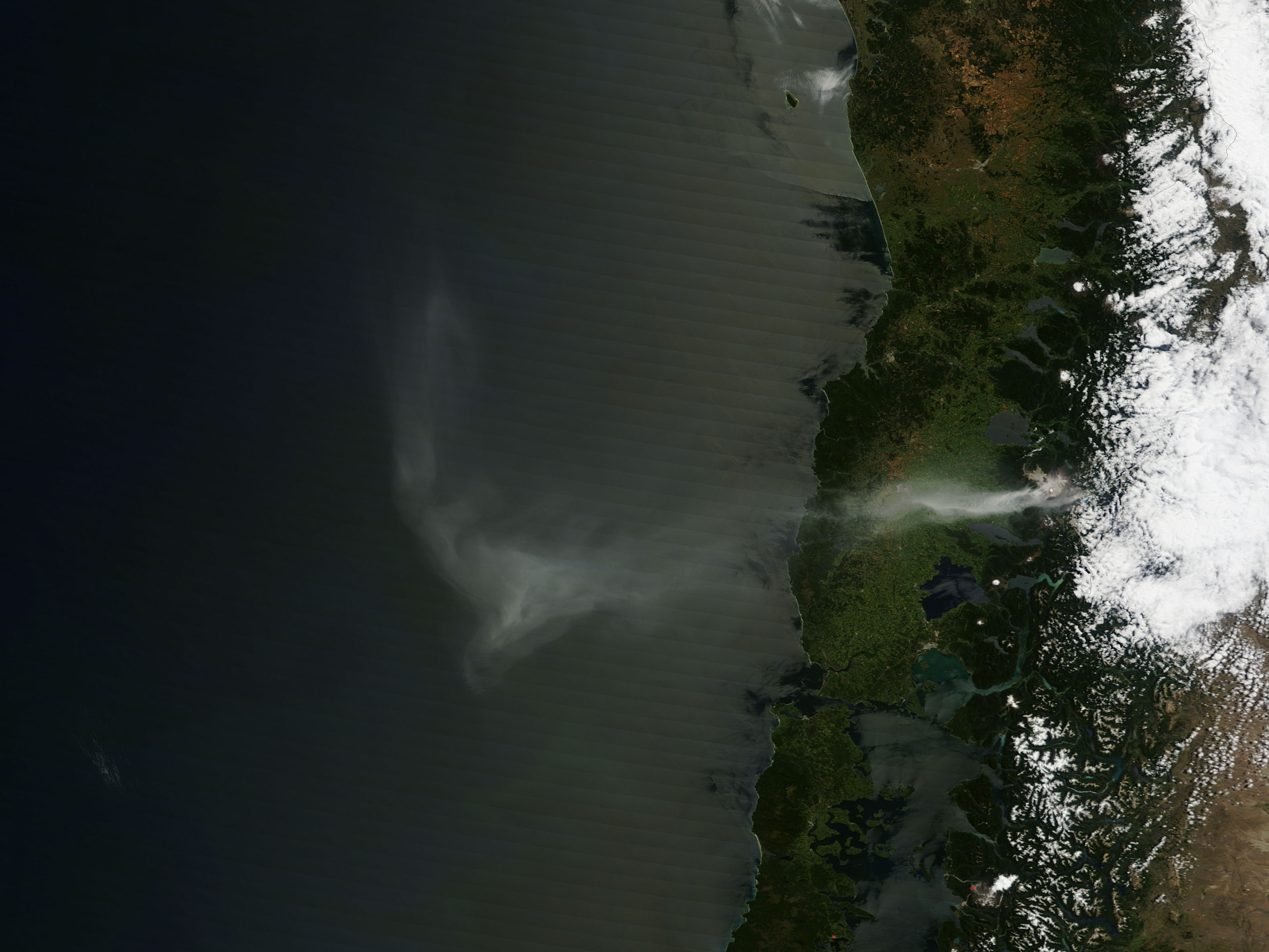 Activity At Puyehue-cordón Caulle Volcano, Chile (morning Overpass)