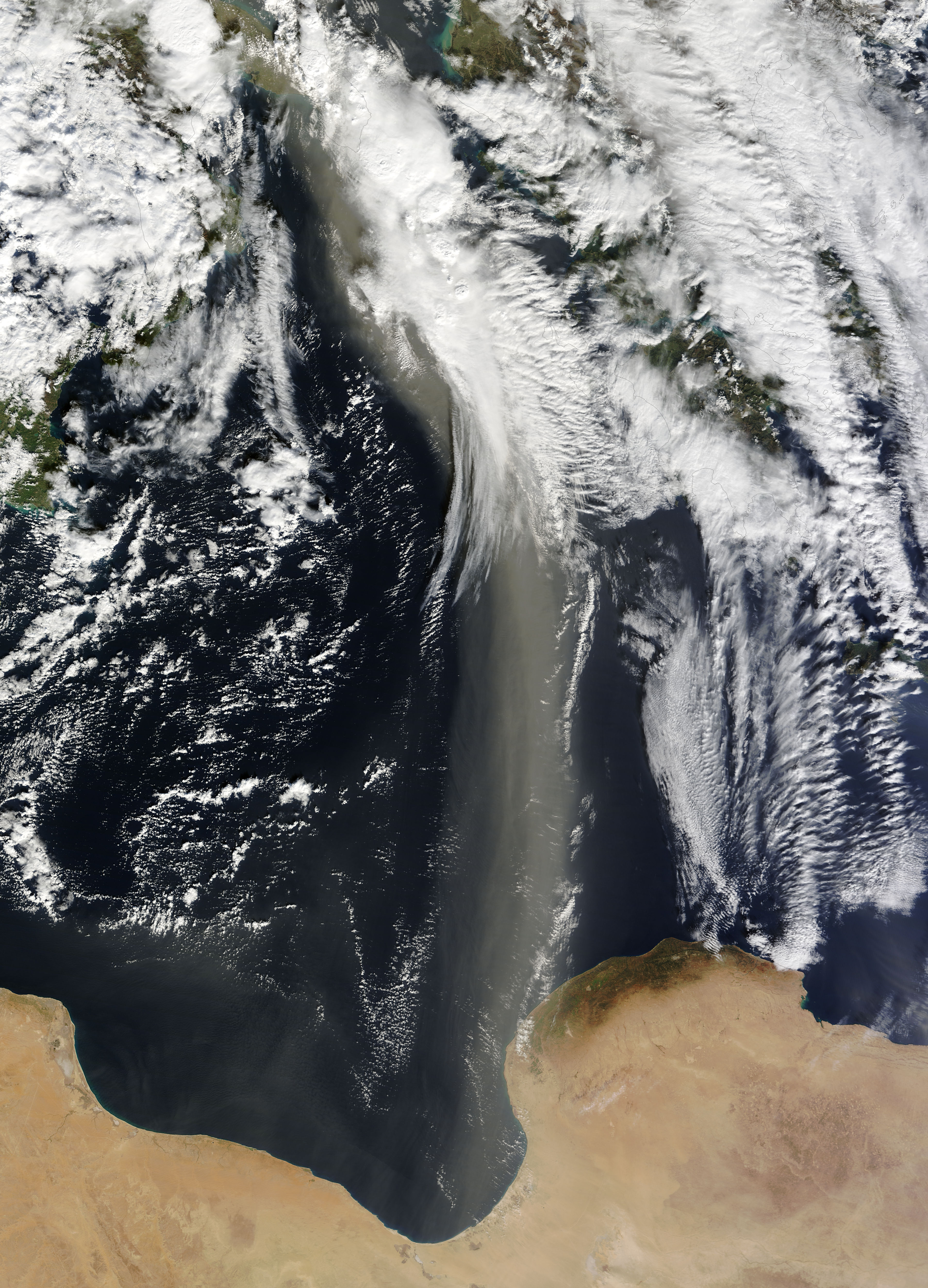 Saharan dust over the Mediterranean Sea - related image preview