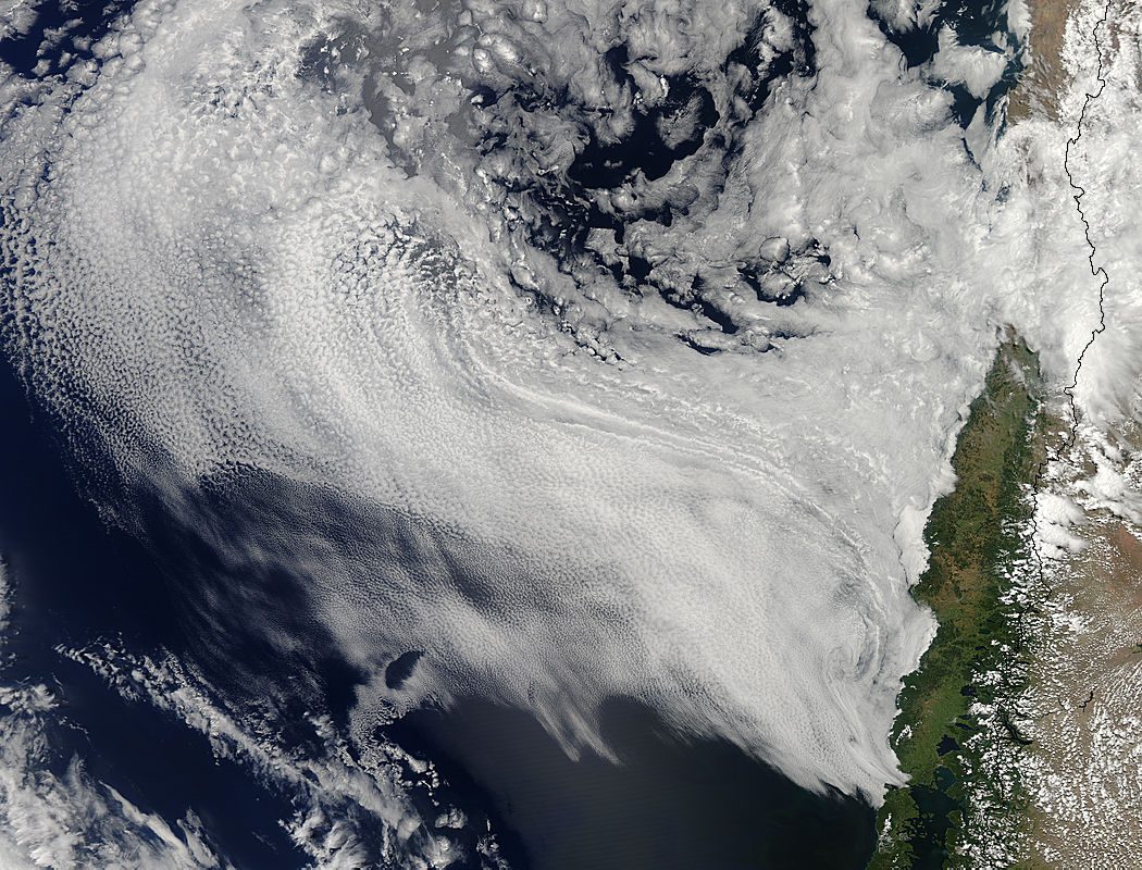 Cloud patterns off the coast of Chile - related image preview