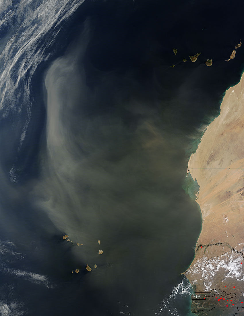 Dust storm off West Africa - related image preview