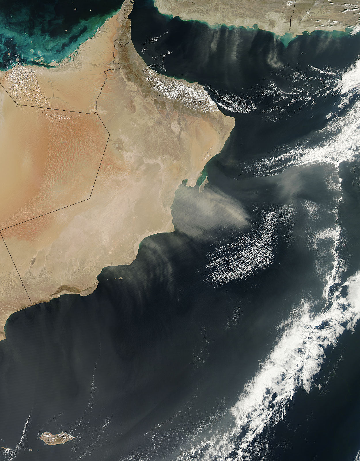 Dust storms over the Arabian Sea (afternoon overpass) - related image preview