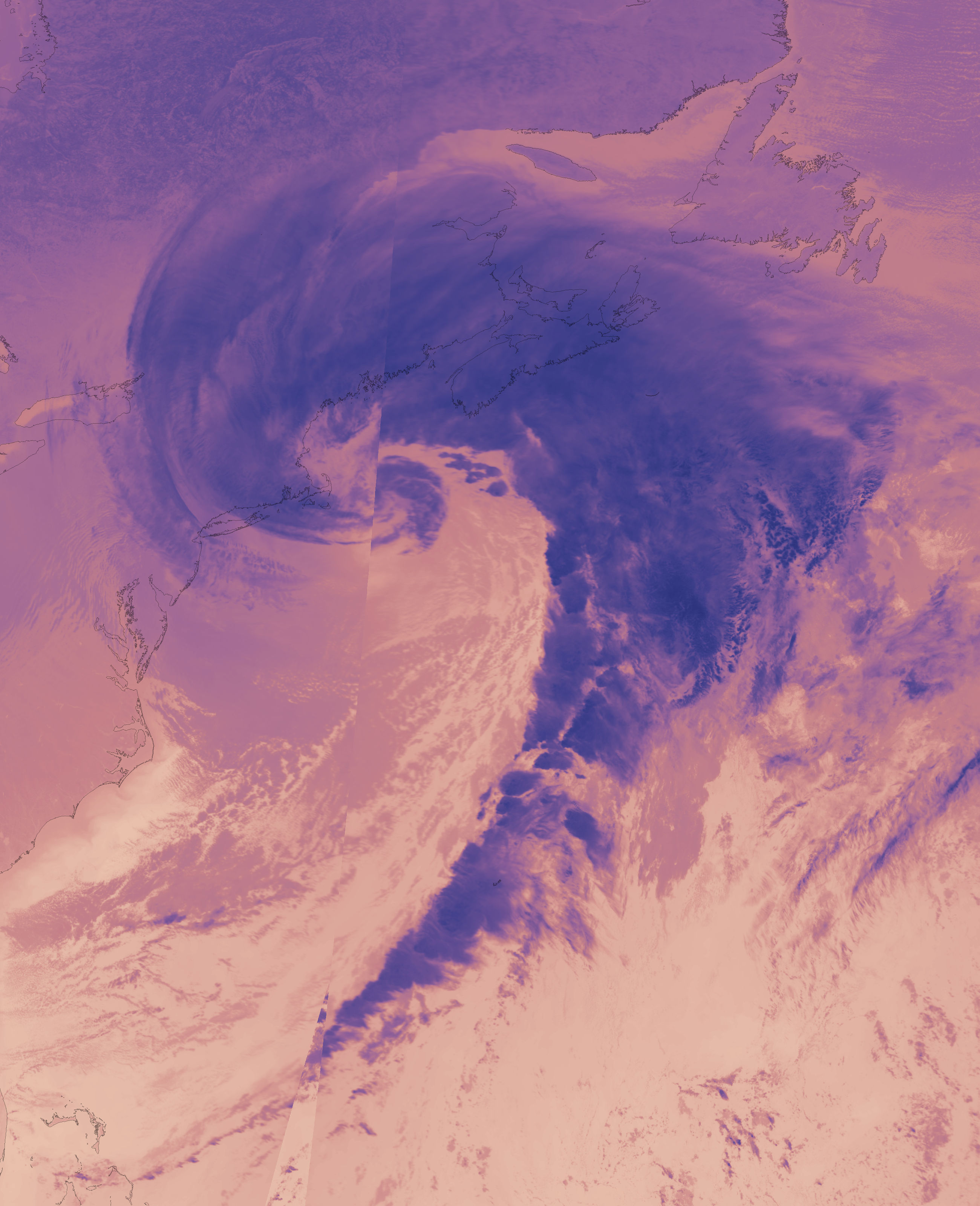 Winter storm over the Northeast (night time thermal image) - related image preview