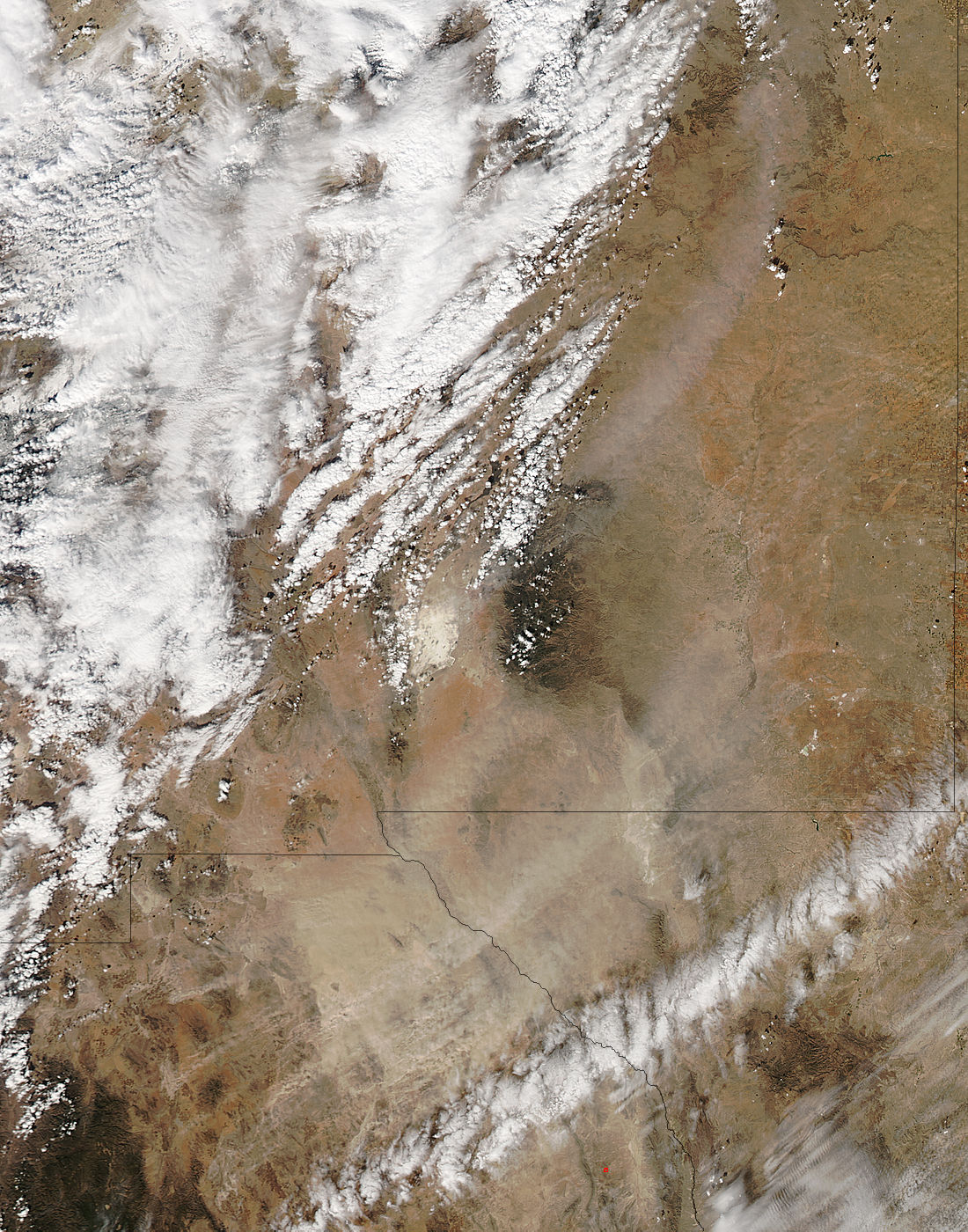 Dust storm, White Sands, New Mexico (afternoon overpass) - related image preview