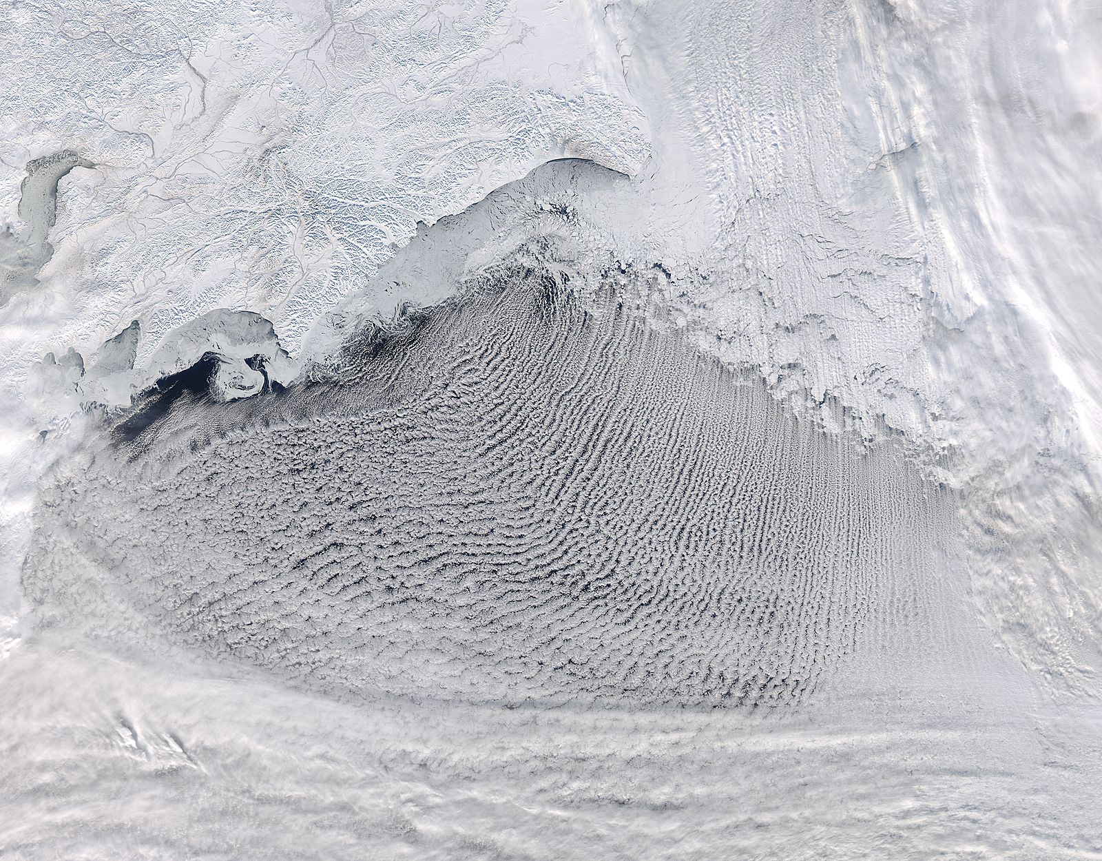 Cloud streets in the Bering Sea - image thumbnail