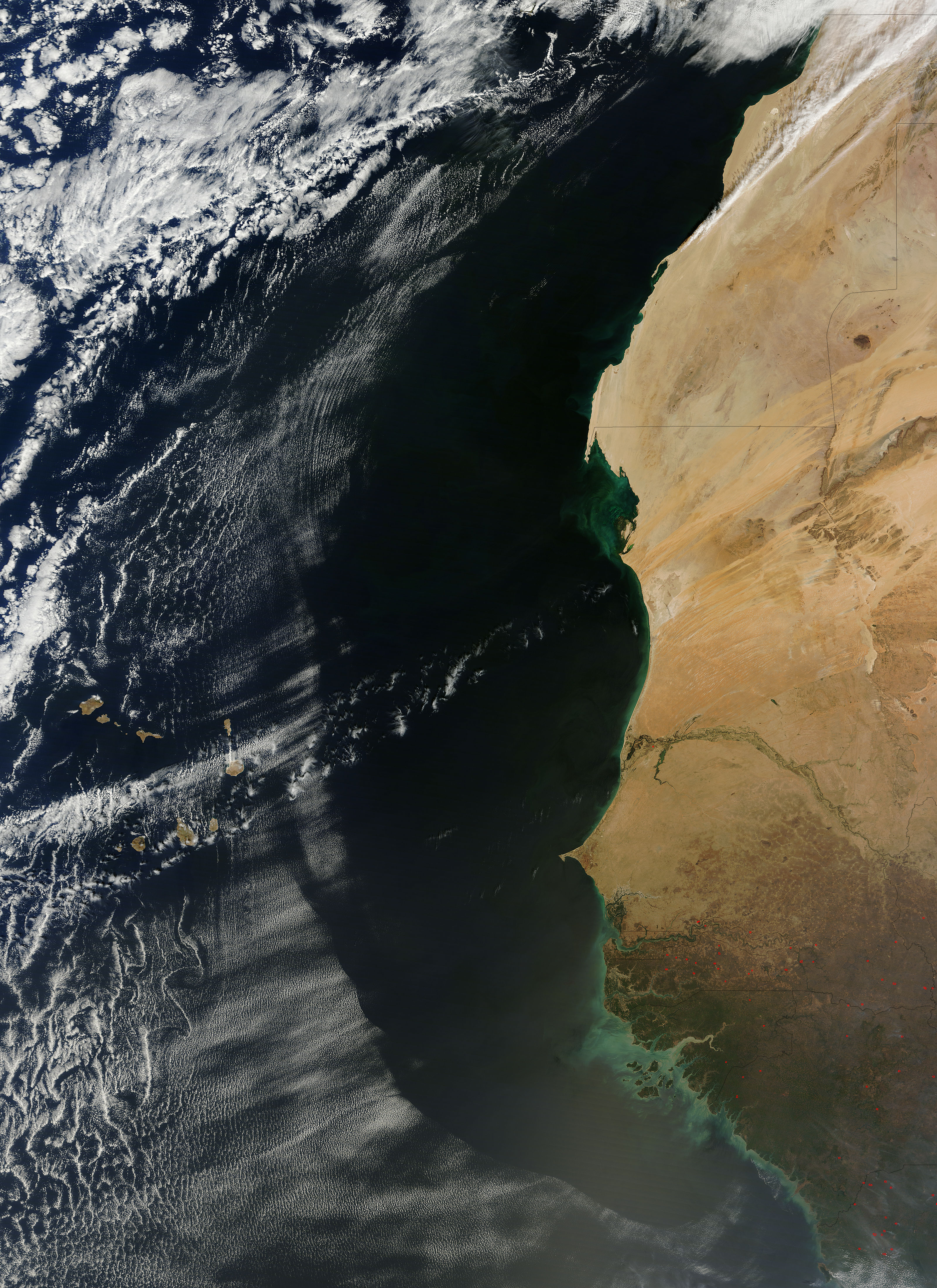 Cloud patterns off West Africa - related image preview