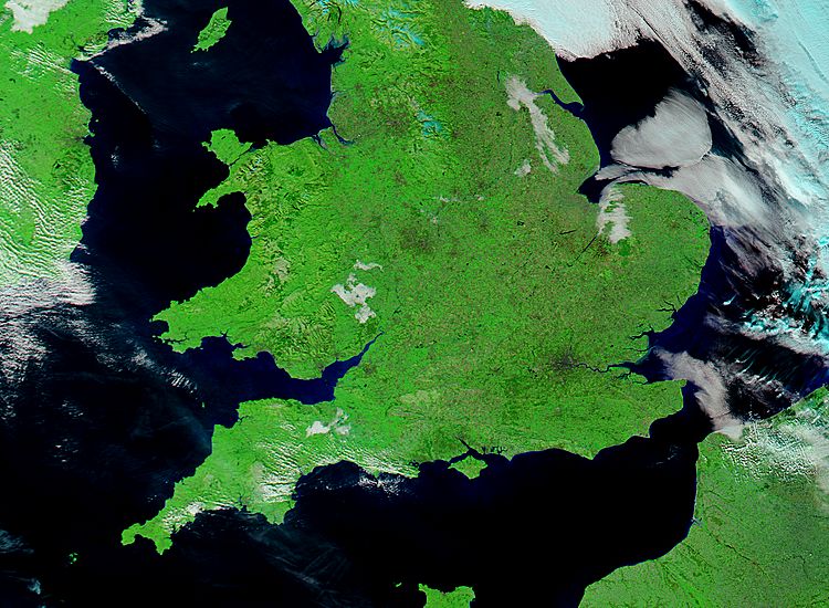 Great Britain before flooding (false color) - related image preview