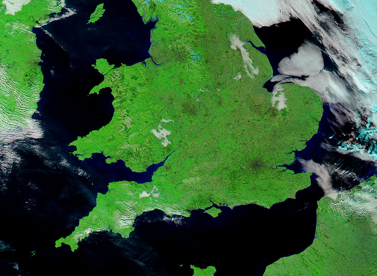 Great Britain before flooding (false color) - related image preview