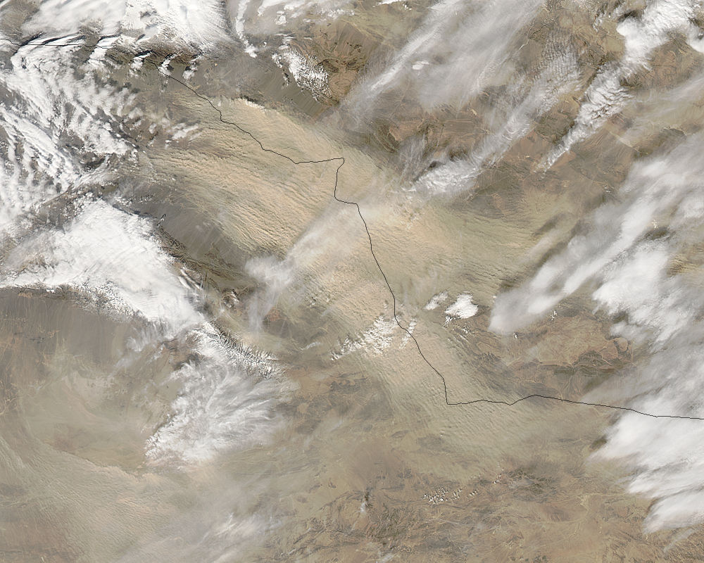 Dust storm in central Asia - related image preview