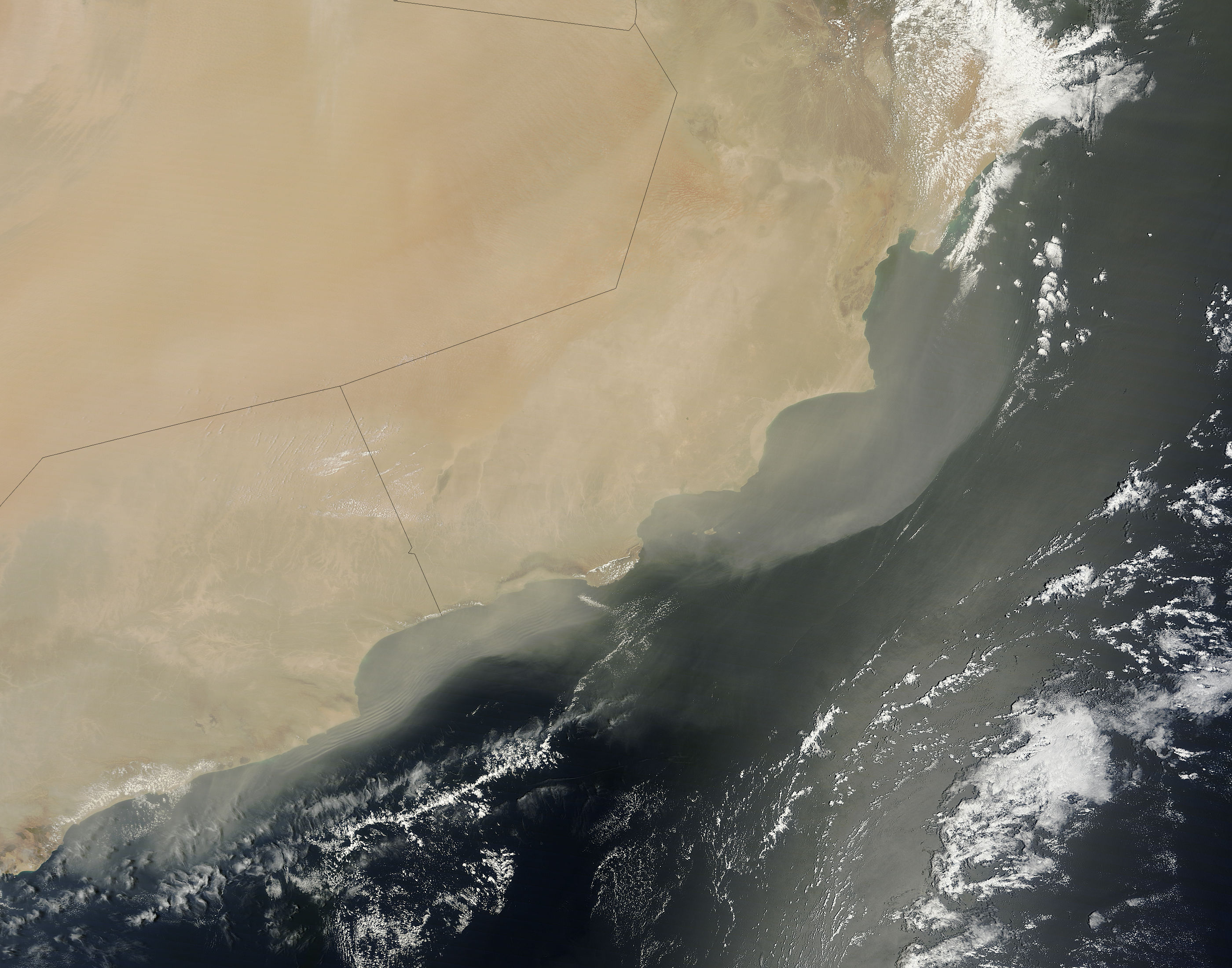 Dust storm off the Arabian Peninsula - related image preview