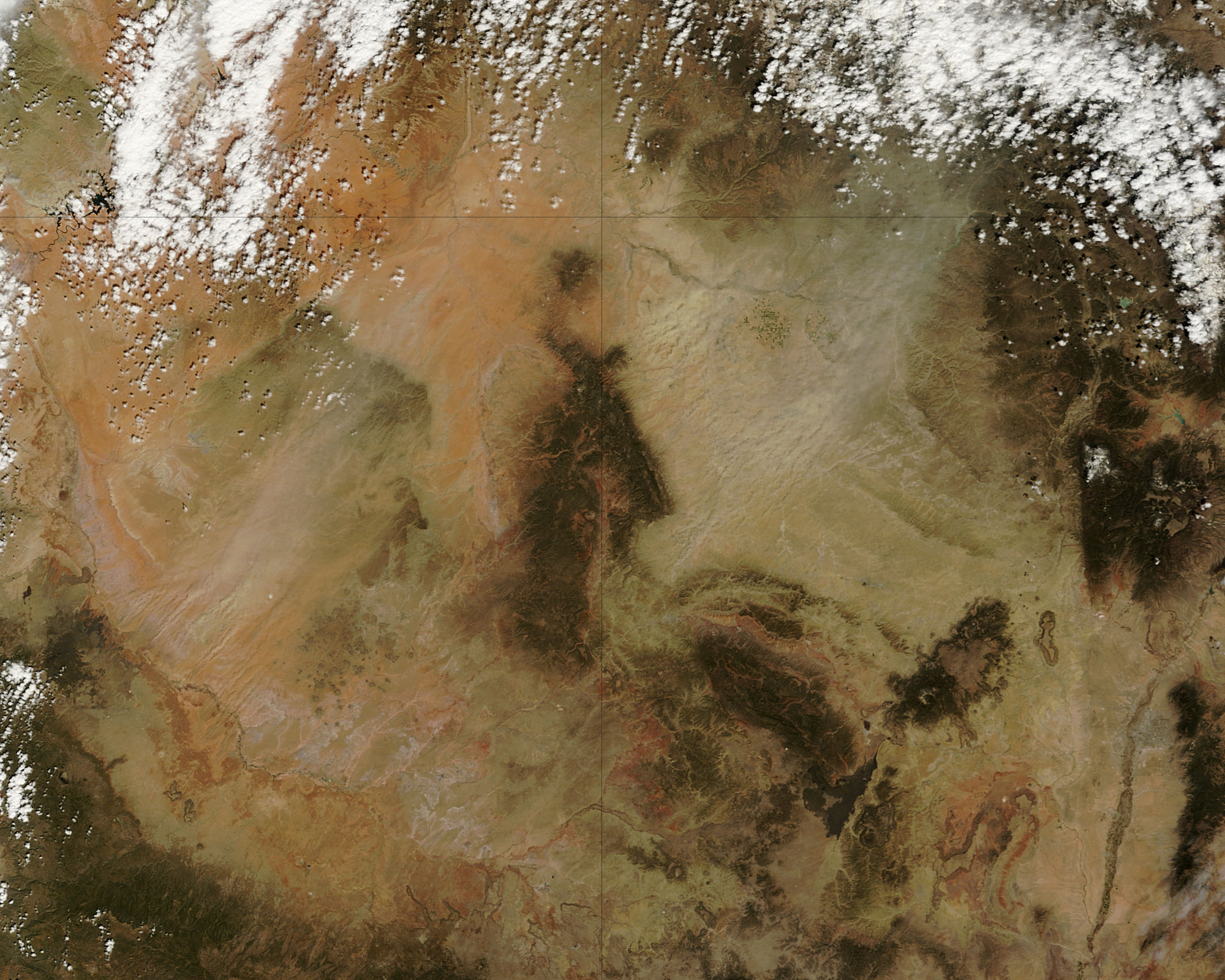 Dust storms in the Four Corners, Southwest United States (morning overpass) - related image preview