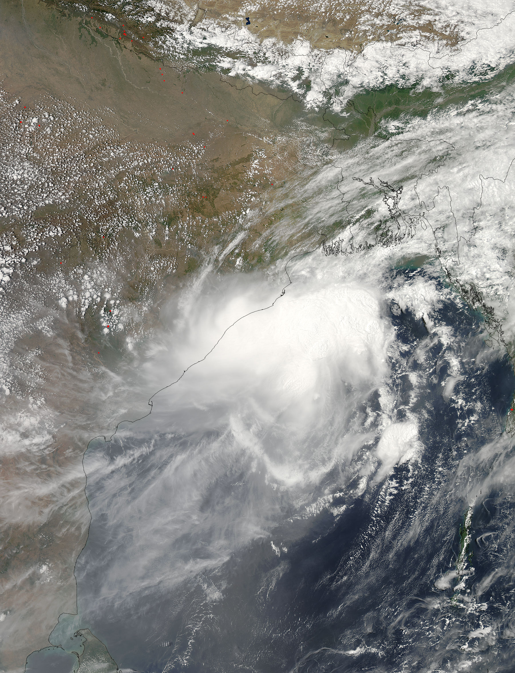 Tropical Cyclone Mahasen (01B) in the Bay of Bengal - related image preview