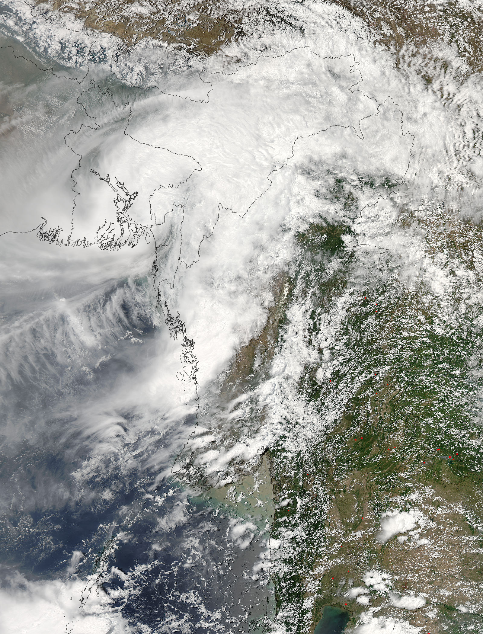 Tropical Cyclone Mahasen (01B) over India, Bangladesh, and Myanmar - related image preview