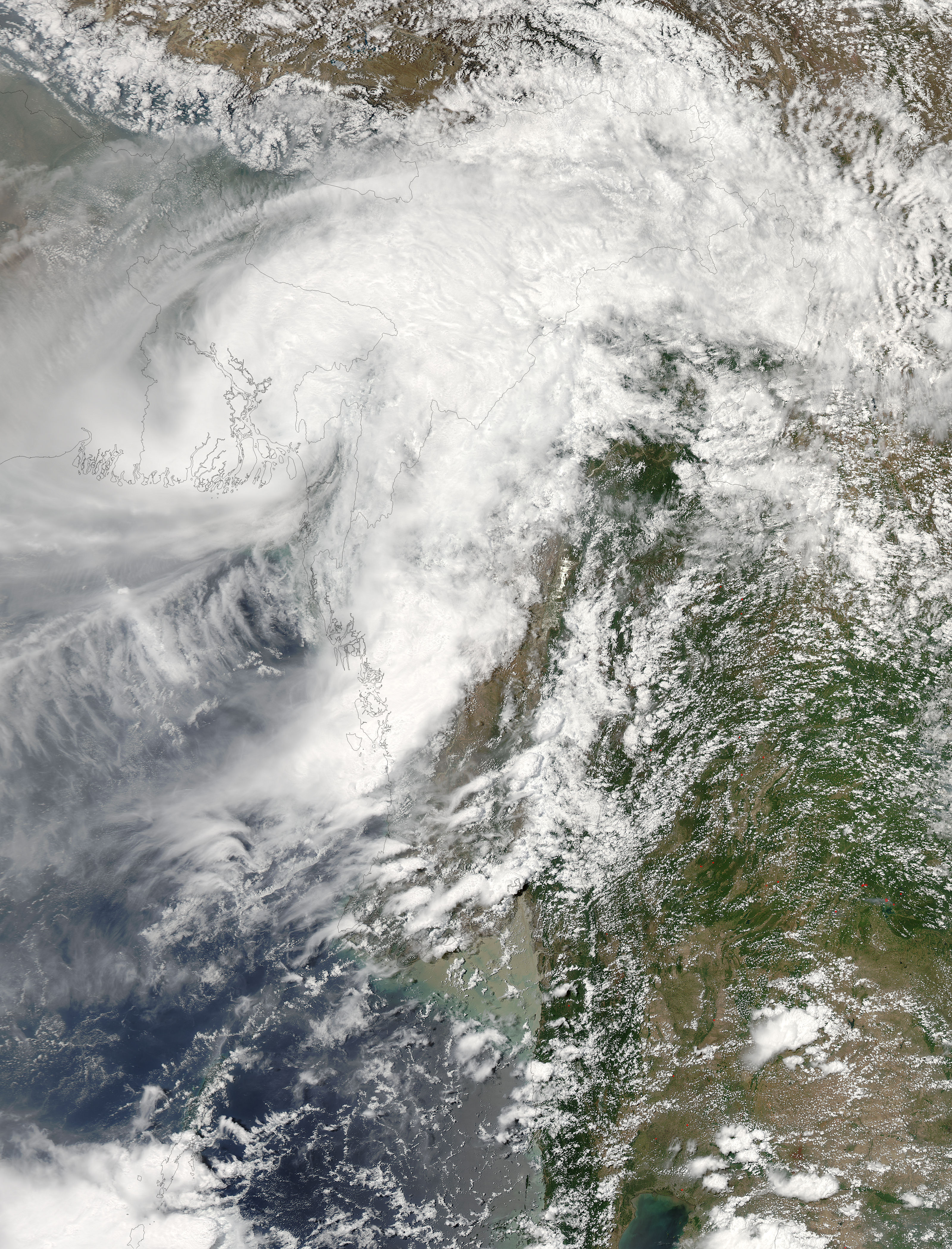 Tropical Cyclone Mahasen (01B) over India, Bangladesh, and Myanmar - related image preview